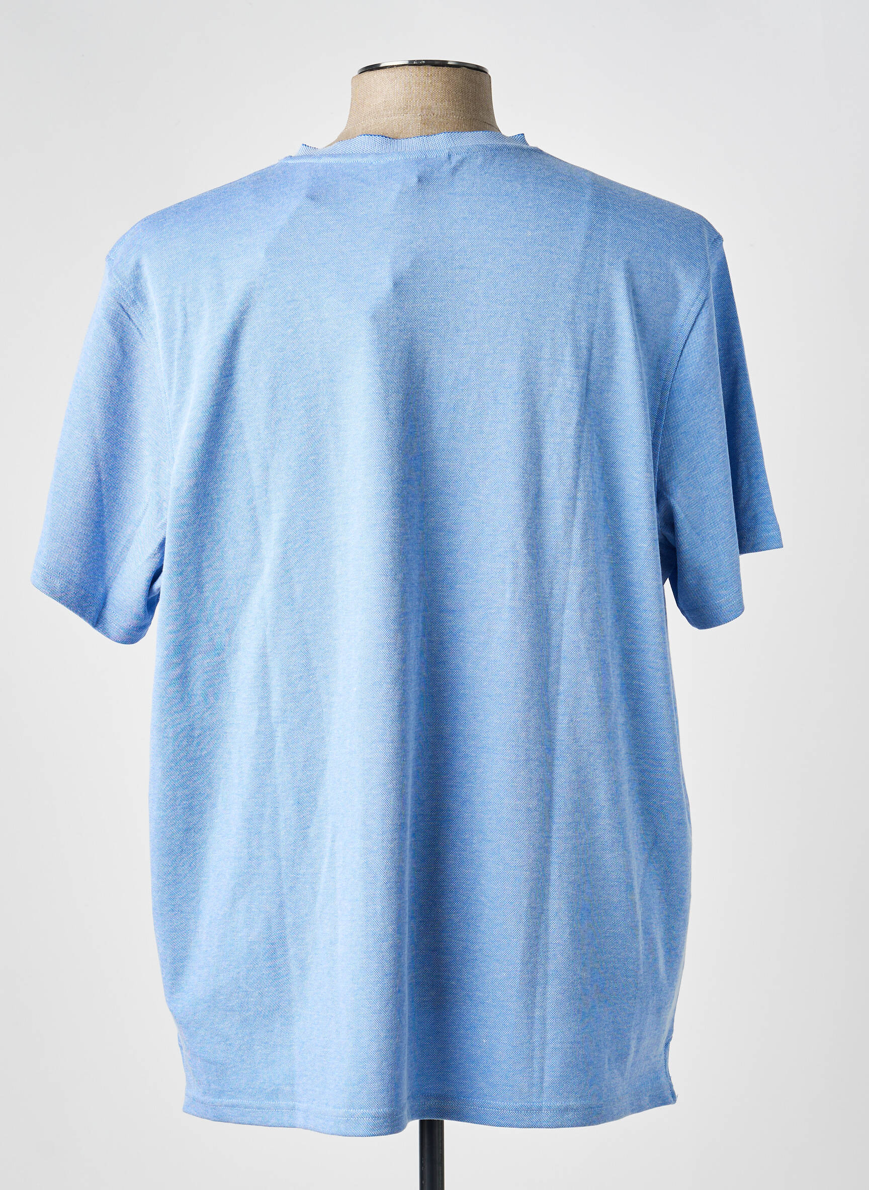 Tricou croială cambrată mâneci scurte albastru MISE AU GREEN bărbat