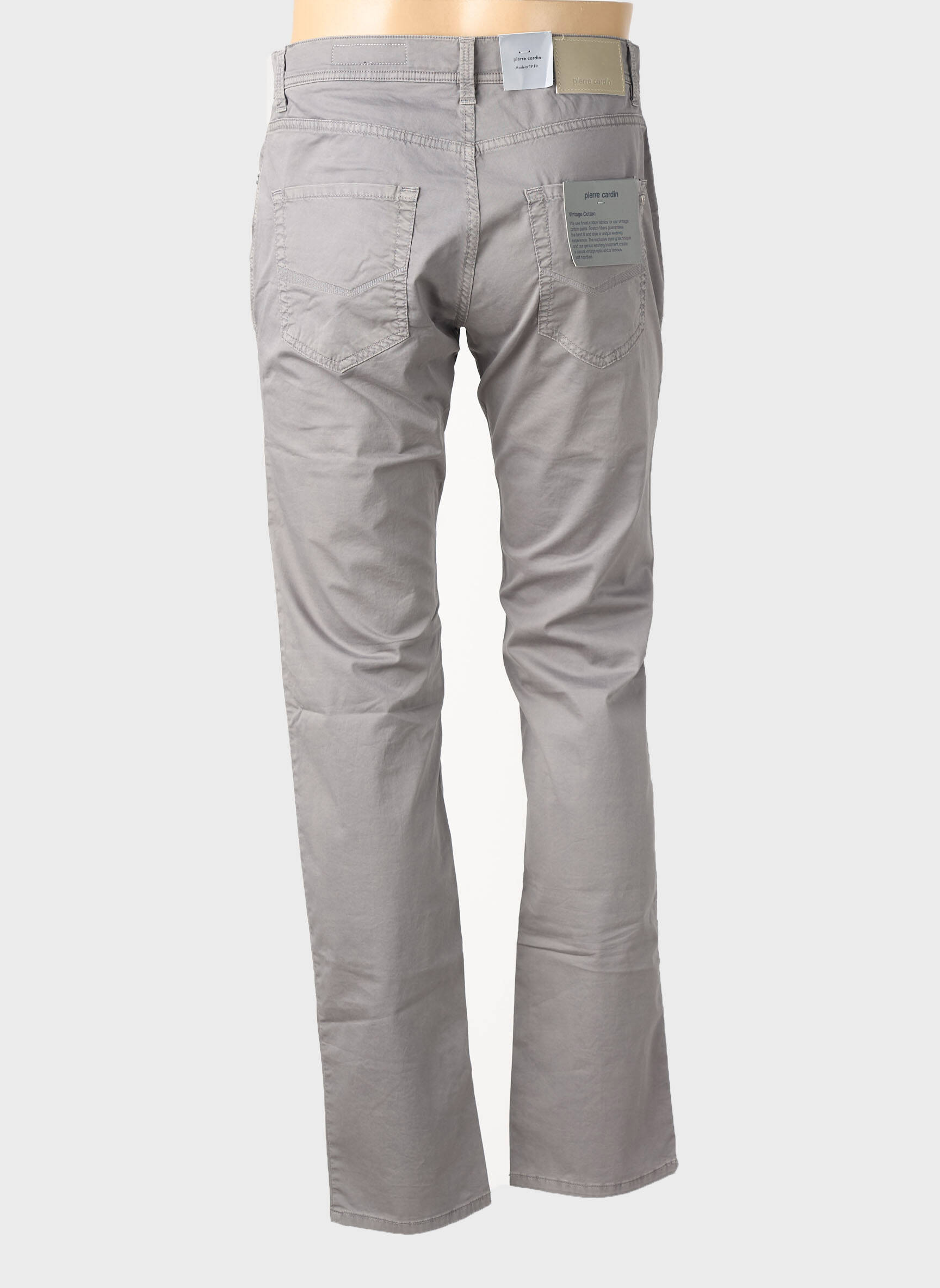 Pantalon drept elasticitate mărime normală gri PIERRE CARDIN bărbat