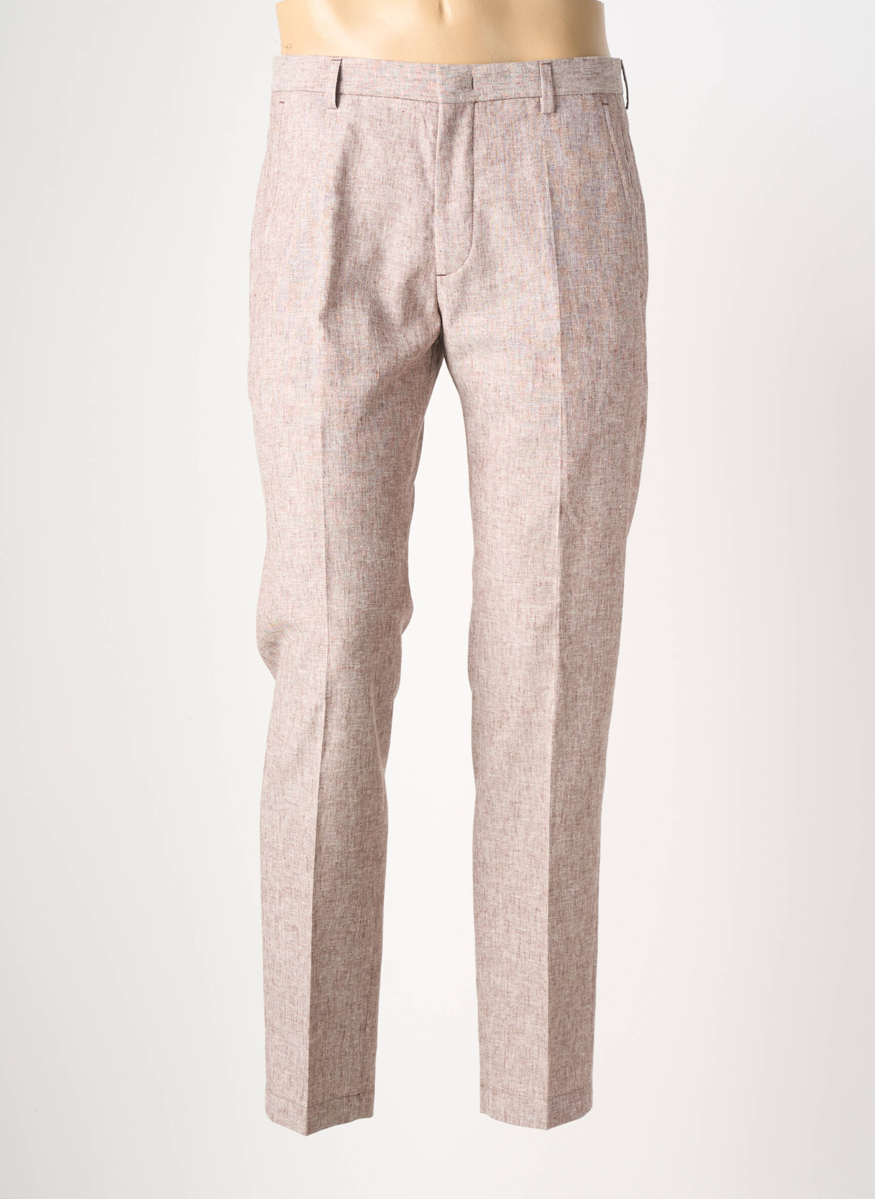Pantalon chino închidere cu fermoar sub clapetă cu cârlig mărime normală roz PIERRE CARDIN bărbat