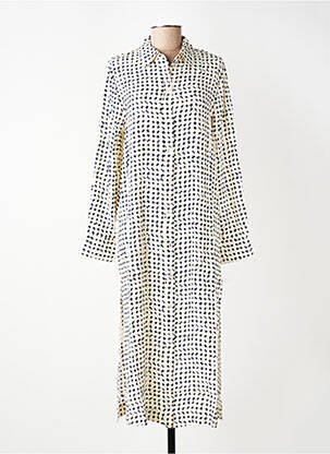 Rochie midi croială fluidă mâneci lungi bej YERSE femeie
