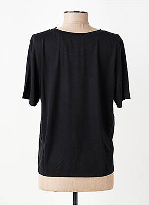 Tricou croială dreaptă mâneci scurte negru YERSE femeie