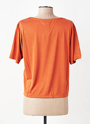Tricou elasticitate mâneci scurte portocalie YERSE femeie