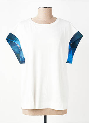 Tricou croială dreaptă mâneci scurte bej MARIA BELLENTANI femeie