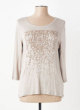 Tricou mâneci 3/4 mâneci 3/4 maro BARBARA LEBEK femeie