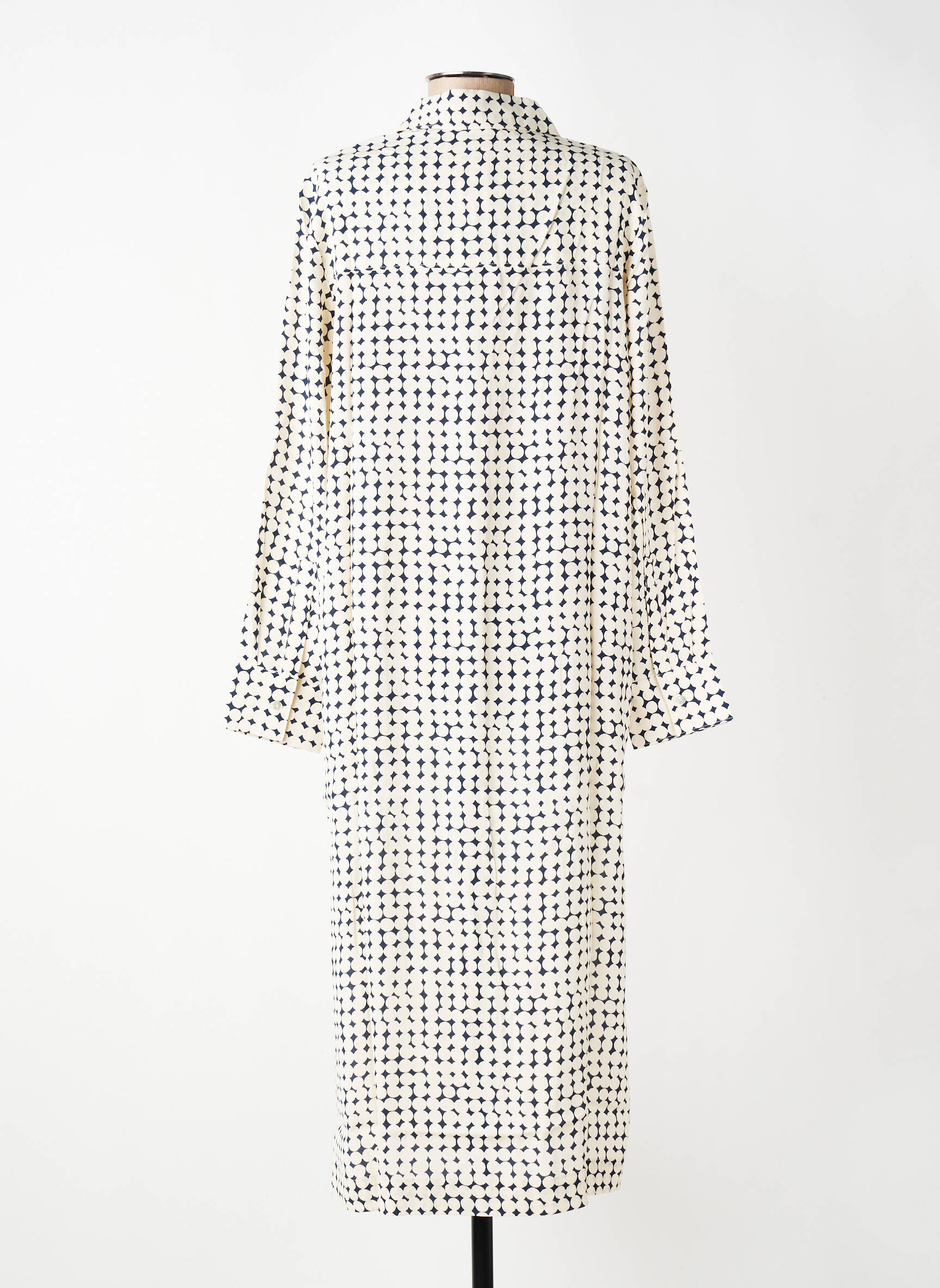 Rochie midi croială fluidă mâneci lungi bej YERSE femeie