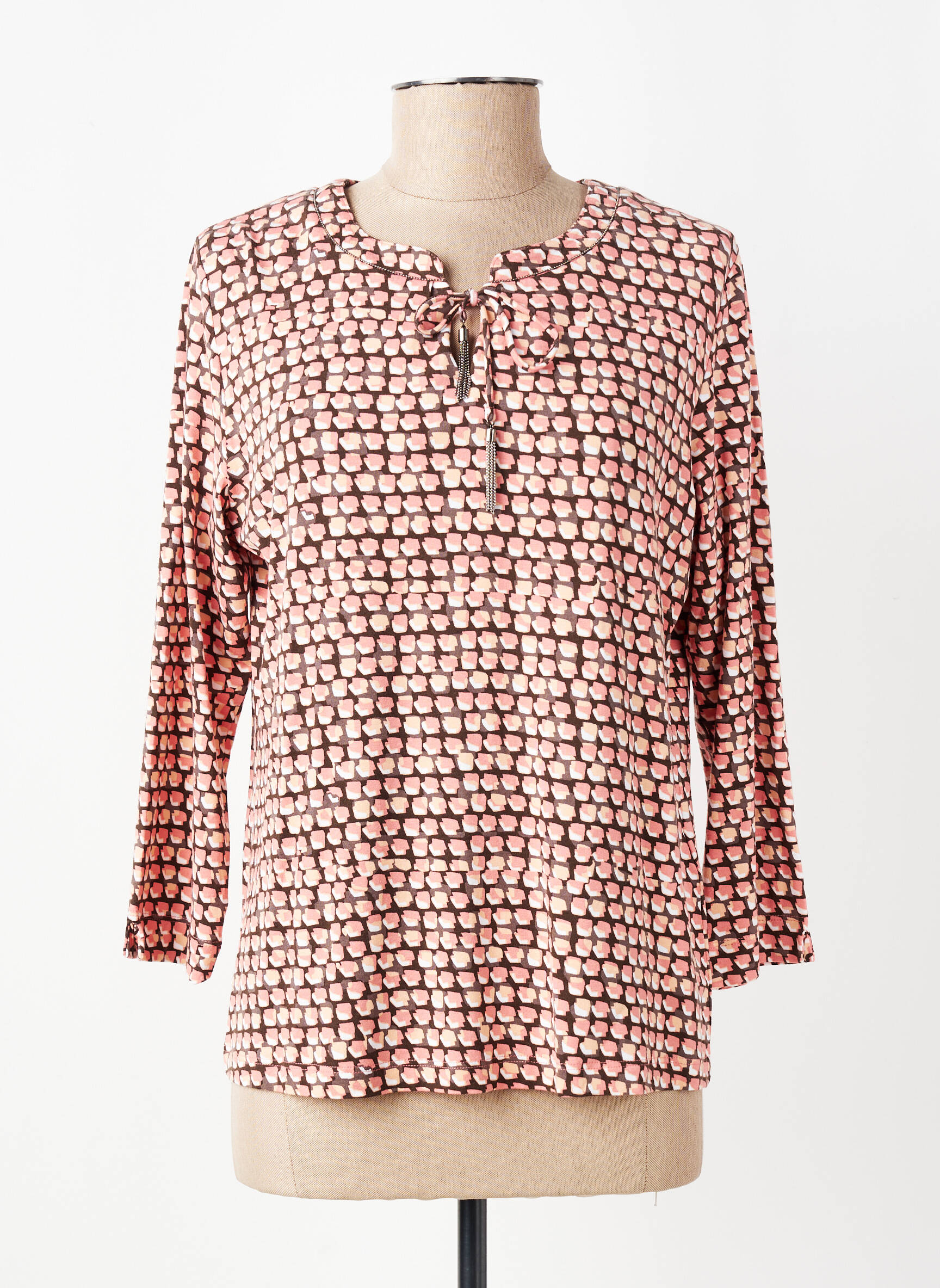 Tricou mâneci 3/4 mâneci 3/4 roz RABE femeie
