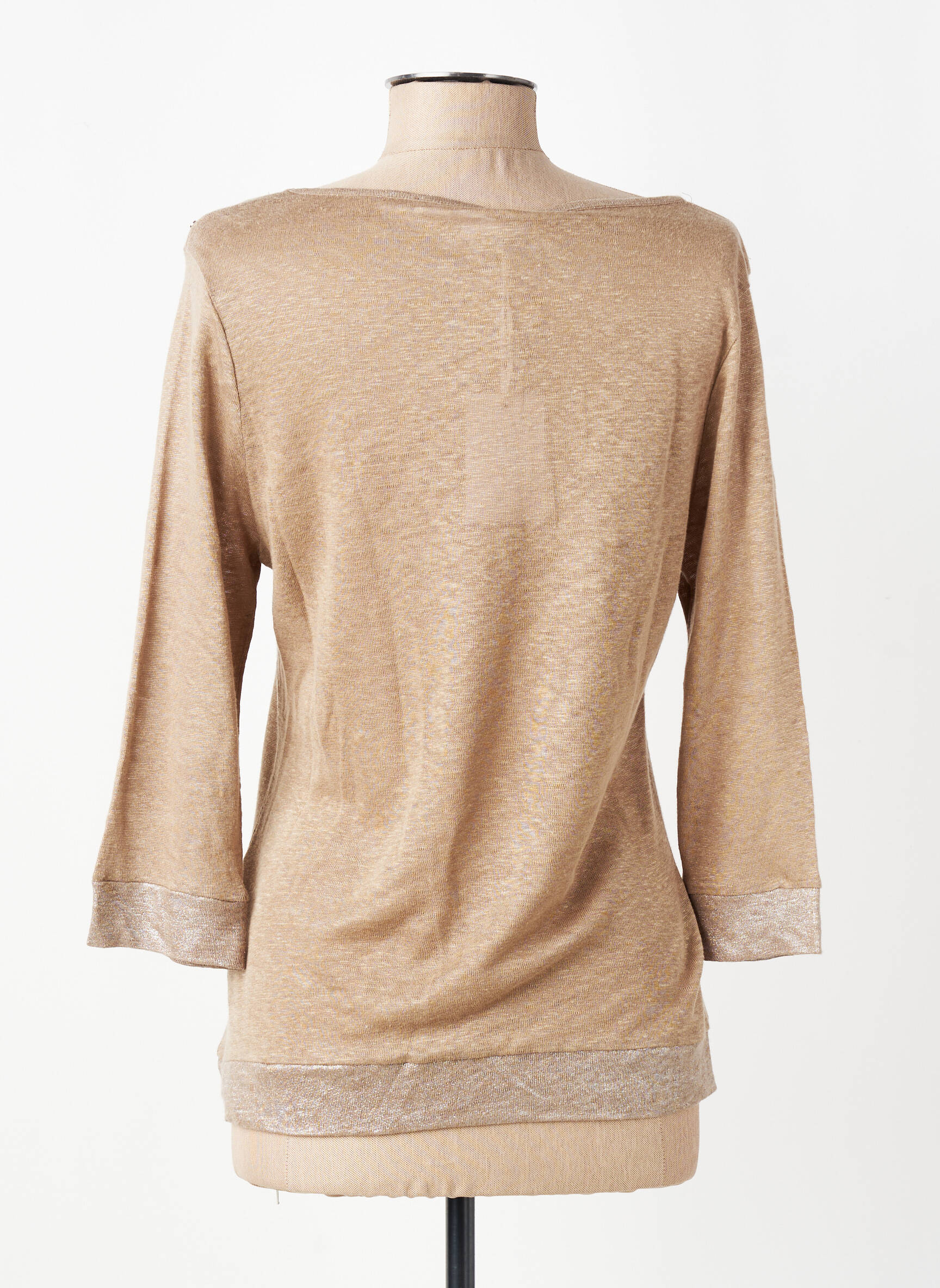 Tricou mâneci 3/4 mâneci 3/4 maro LE BOUDOIR D'EDOUARD femeie