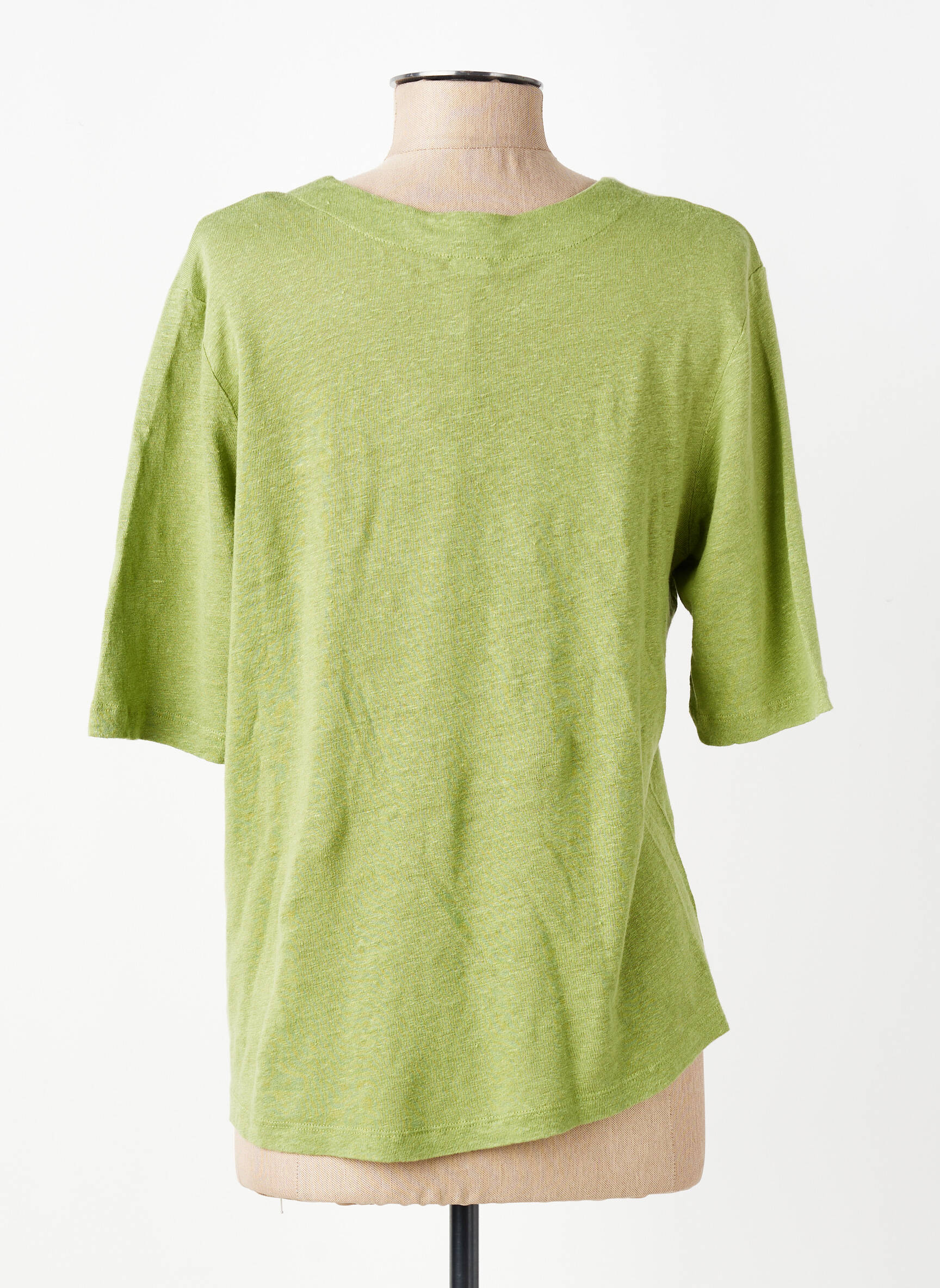 Tricou guler în v mâneci scurte verde YERSE femeie