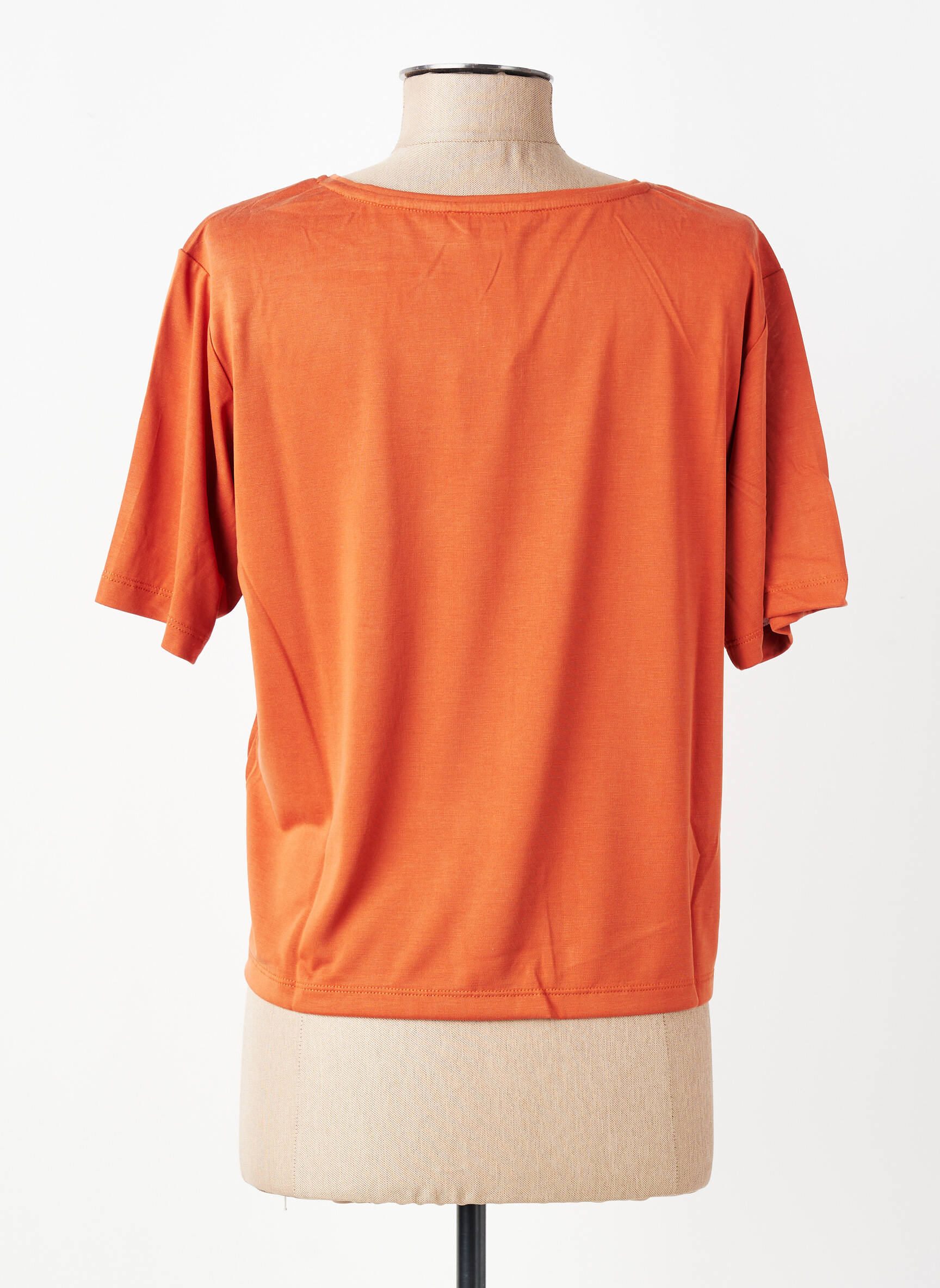 Tricou elasticitate mâneci scurte portocalie YERSE femeie