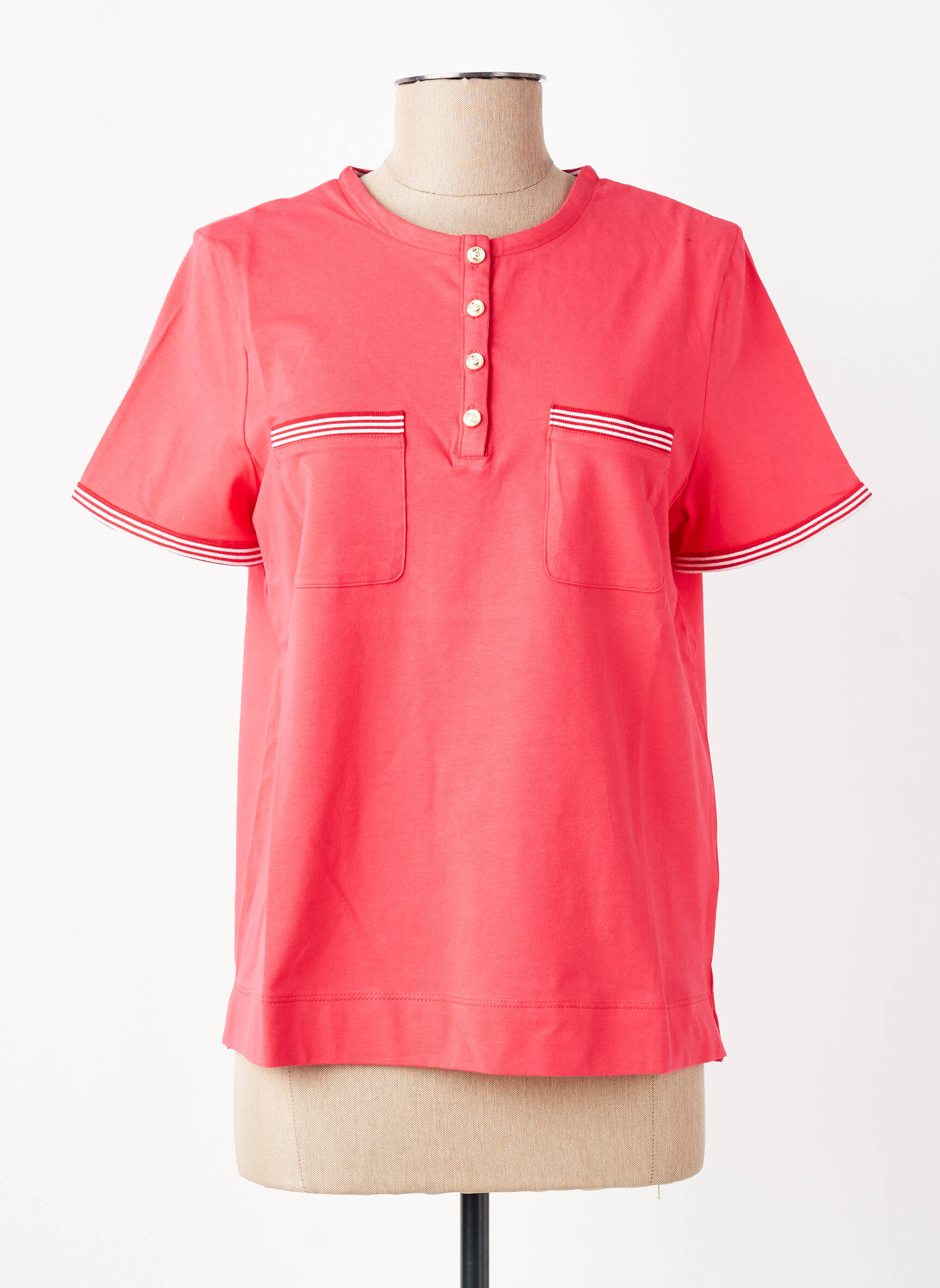 Tricou elasticitate mâneci scurte roșu MARIA BELLENTANI femeie
