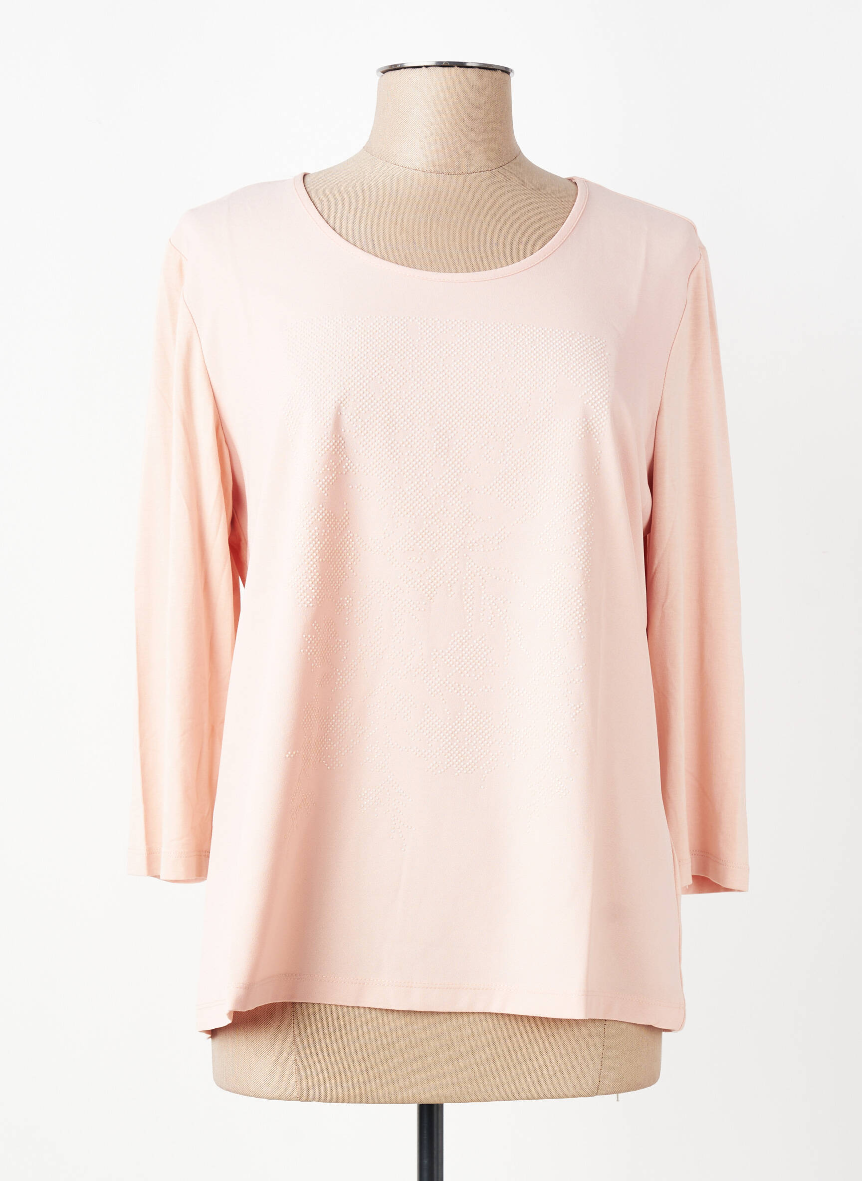 Tricou mâneci 3/4 mâneci 3/4 roz BARBARA LEBEK femeie