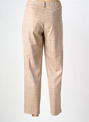 Pantalon 7/8 talie cu cleme mărime normală bej MARIA BELLENTANI femeie
