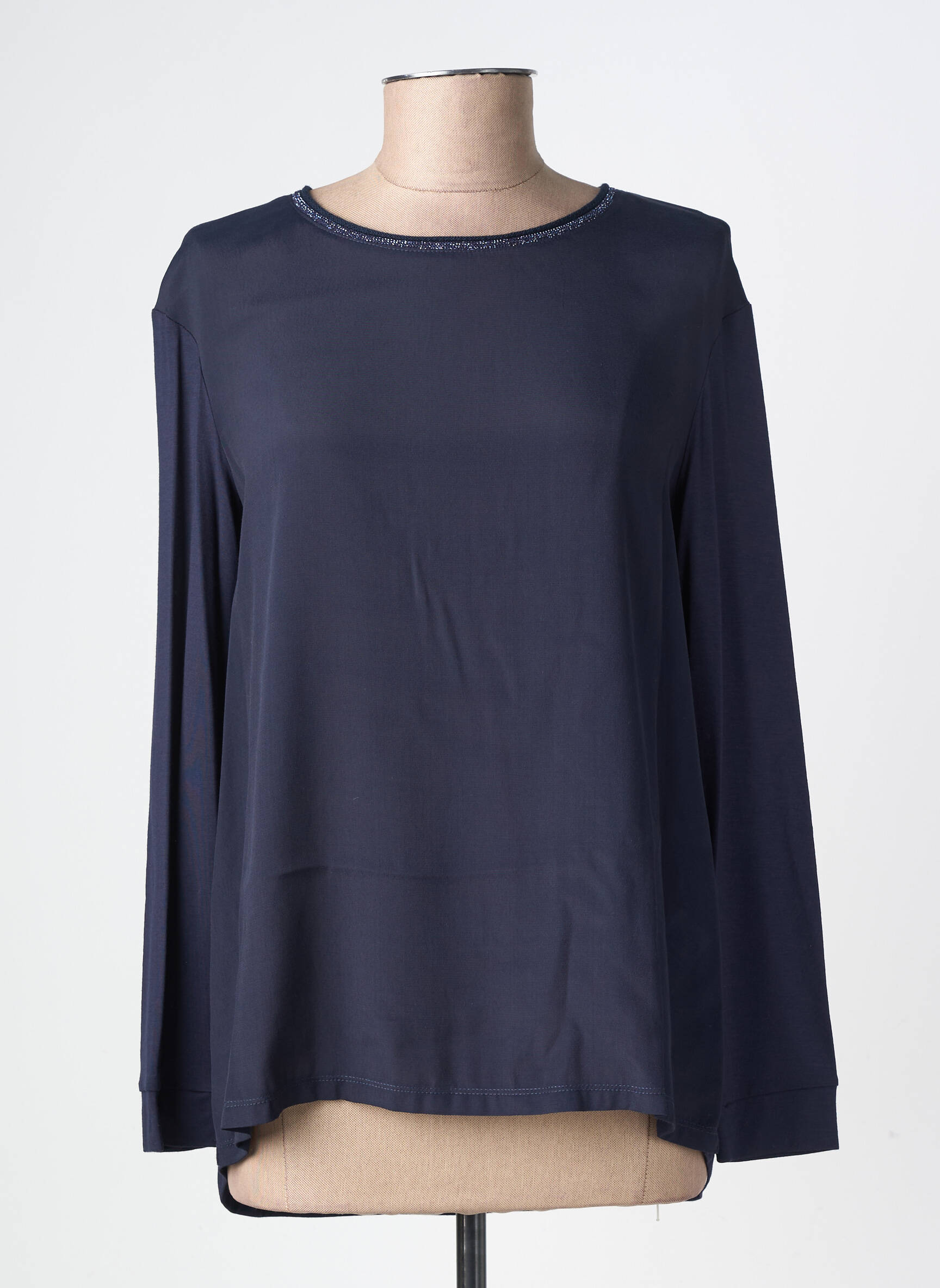 Tricou mâneci lungi mâneci lungi albastru MARIA BELLENTANI femeie