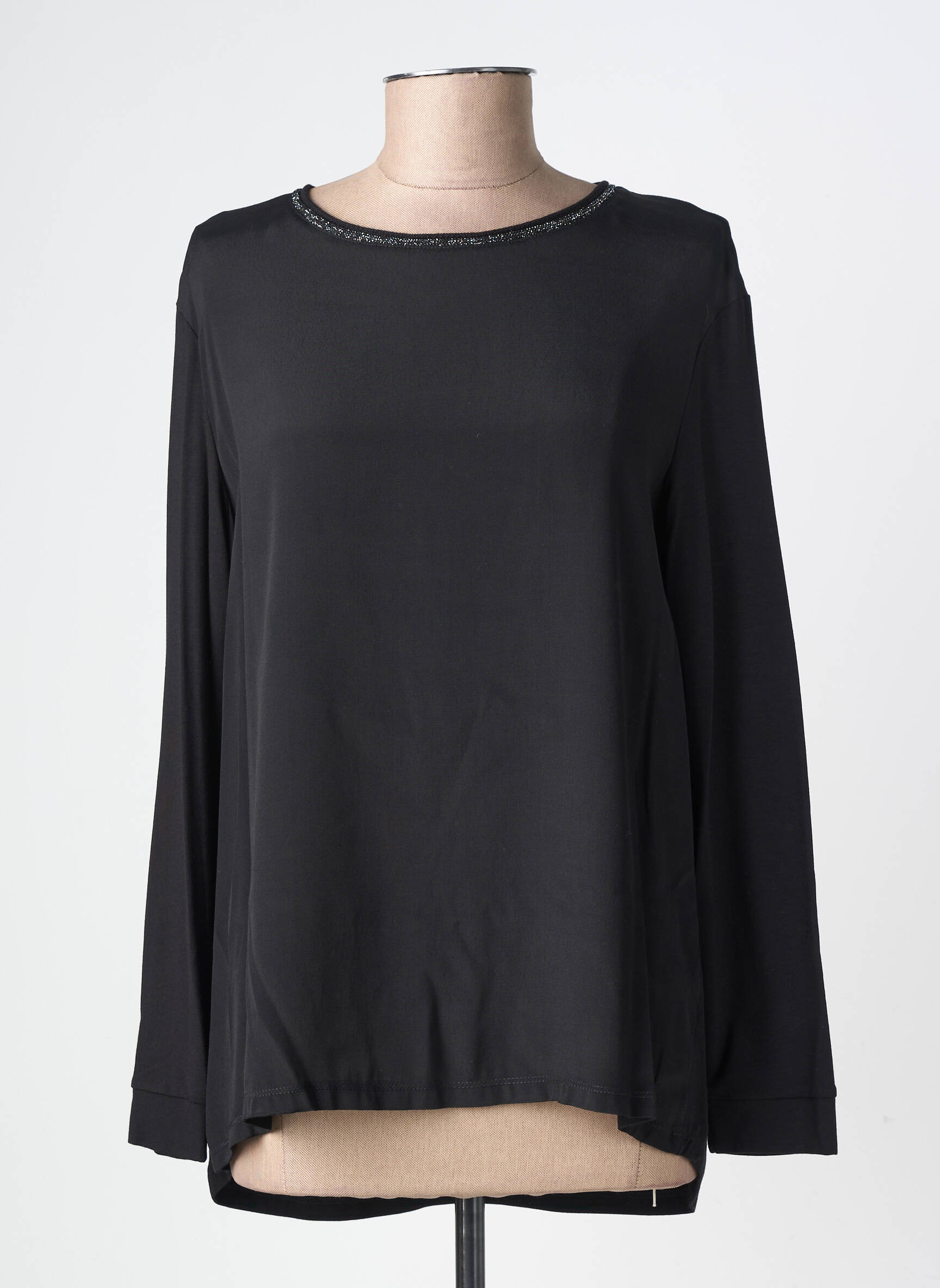 Tricou mâneci lungi mâneci lungi negru MARIA BELLENTANI femeie