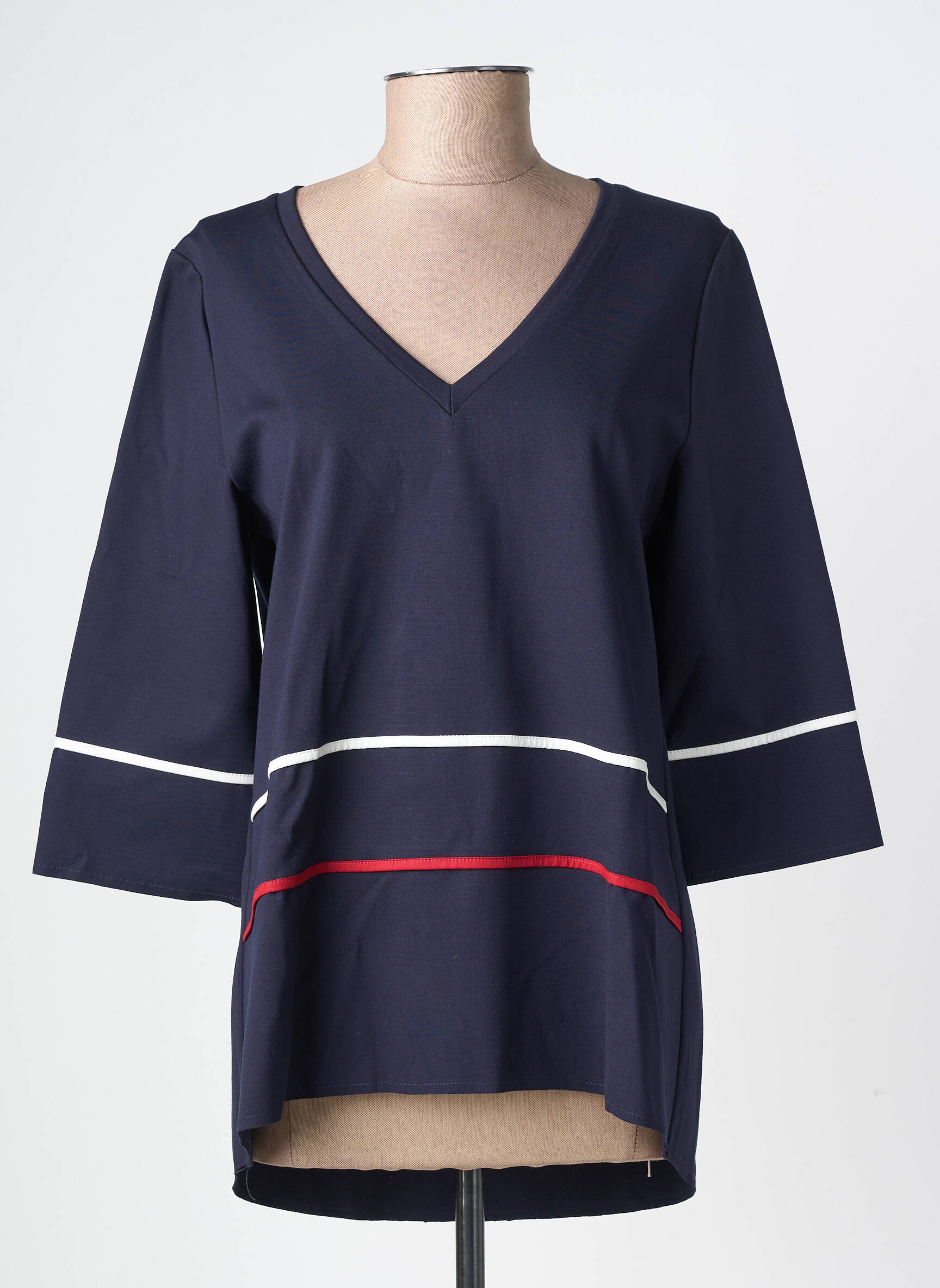Tricou mâneci 3/4 mâneci 3/4 albastru MARIA BELLENTANI femeie