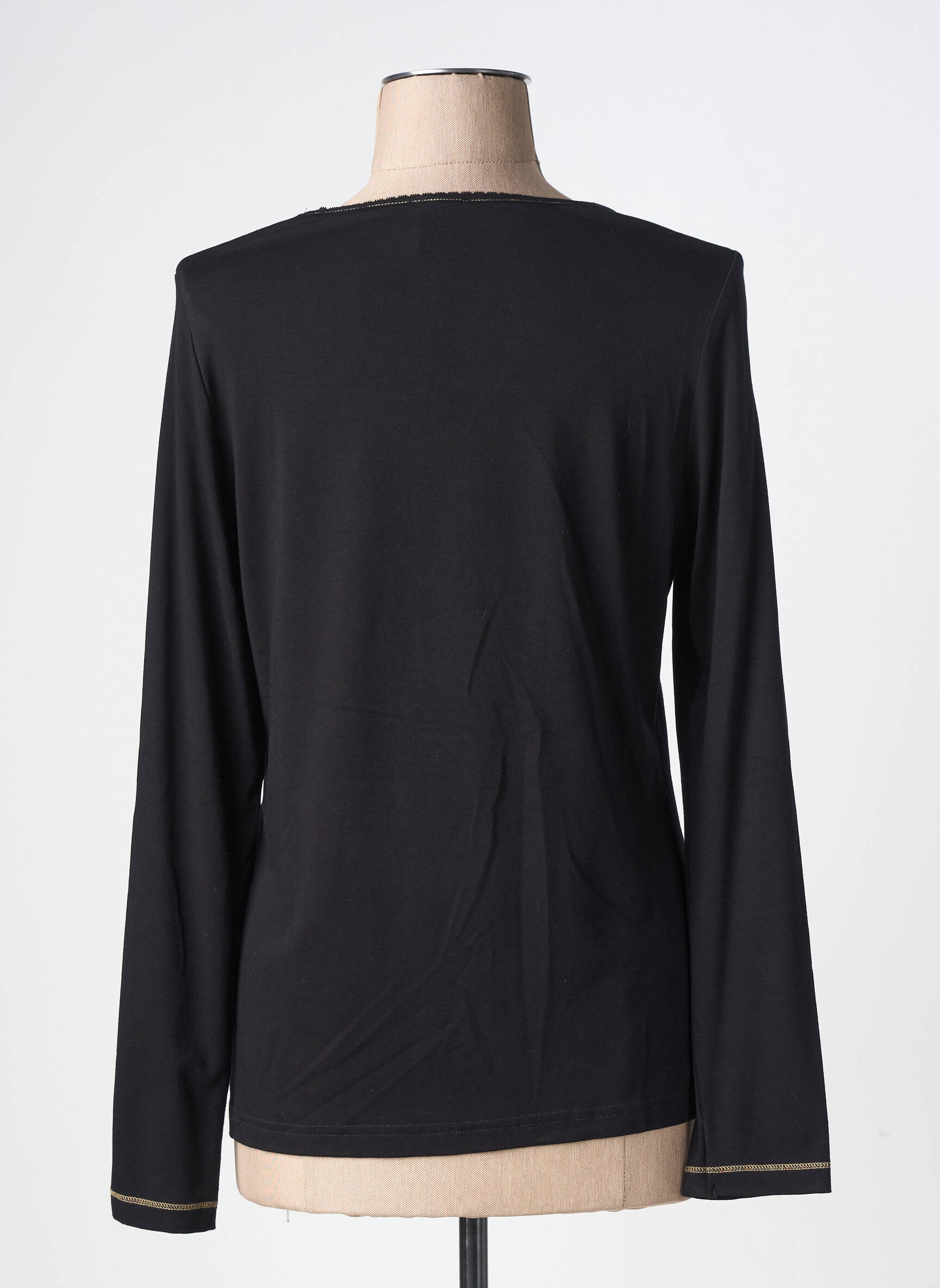Tricou mâneci lungi mâneci lungi negru PAUSE CAFE femeie