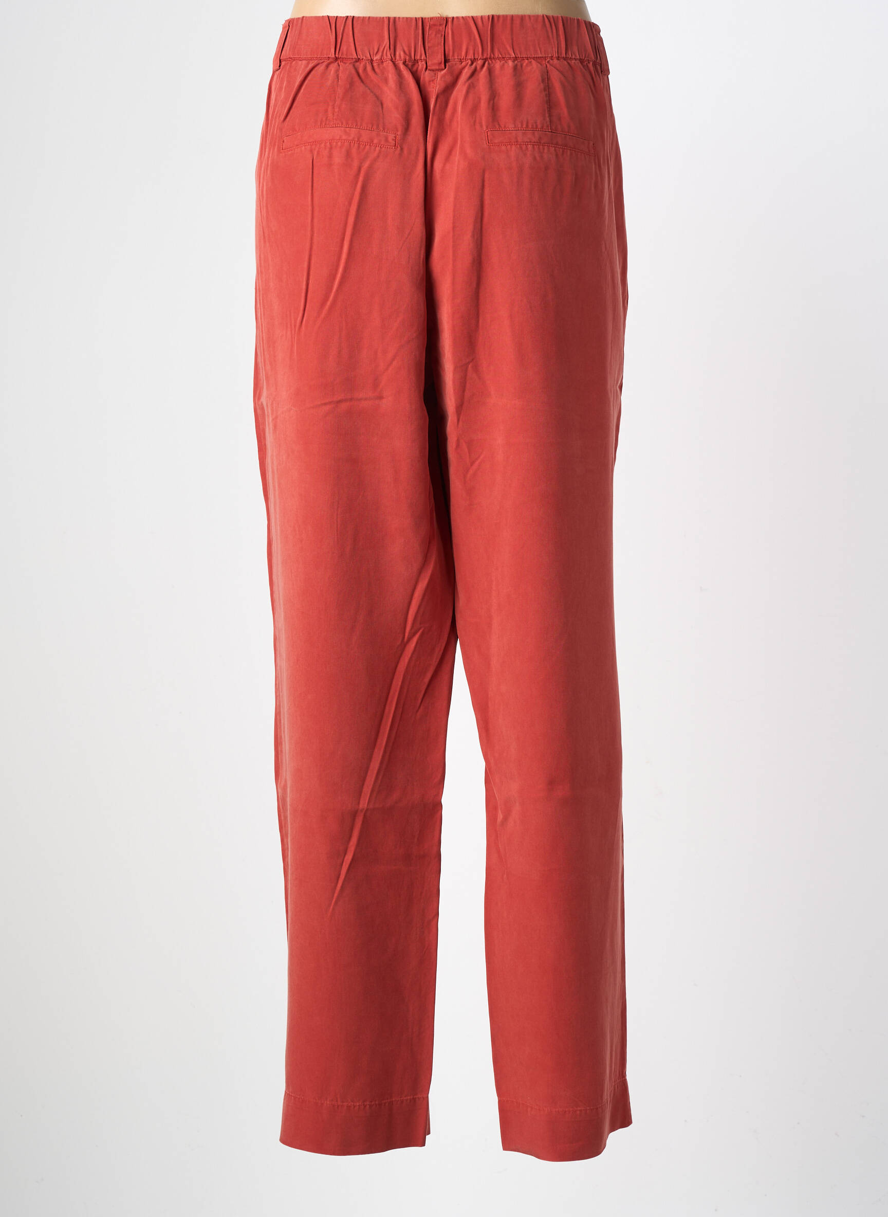 Pantalon drept țesătură poplin mărime normală portocalie YERSE femeie