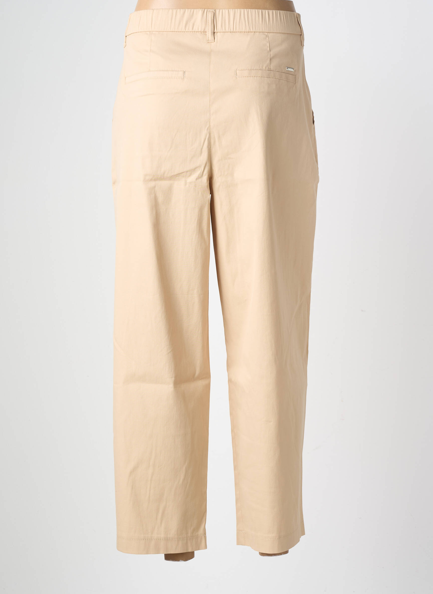 Pantalon 7/8 talie înaltă talie înaltă bej GARDEUR femeie