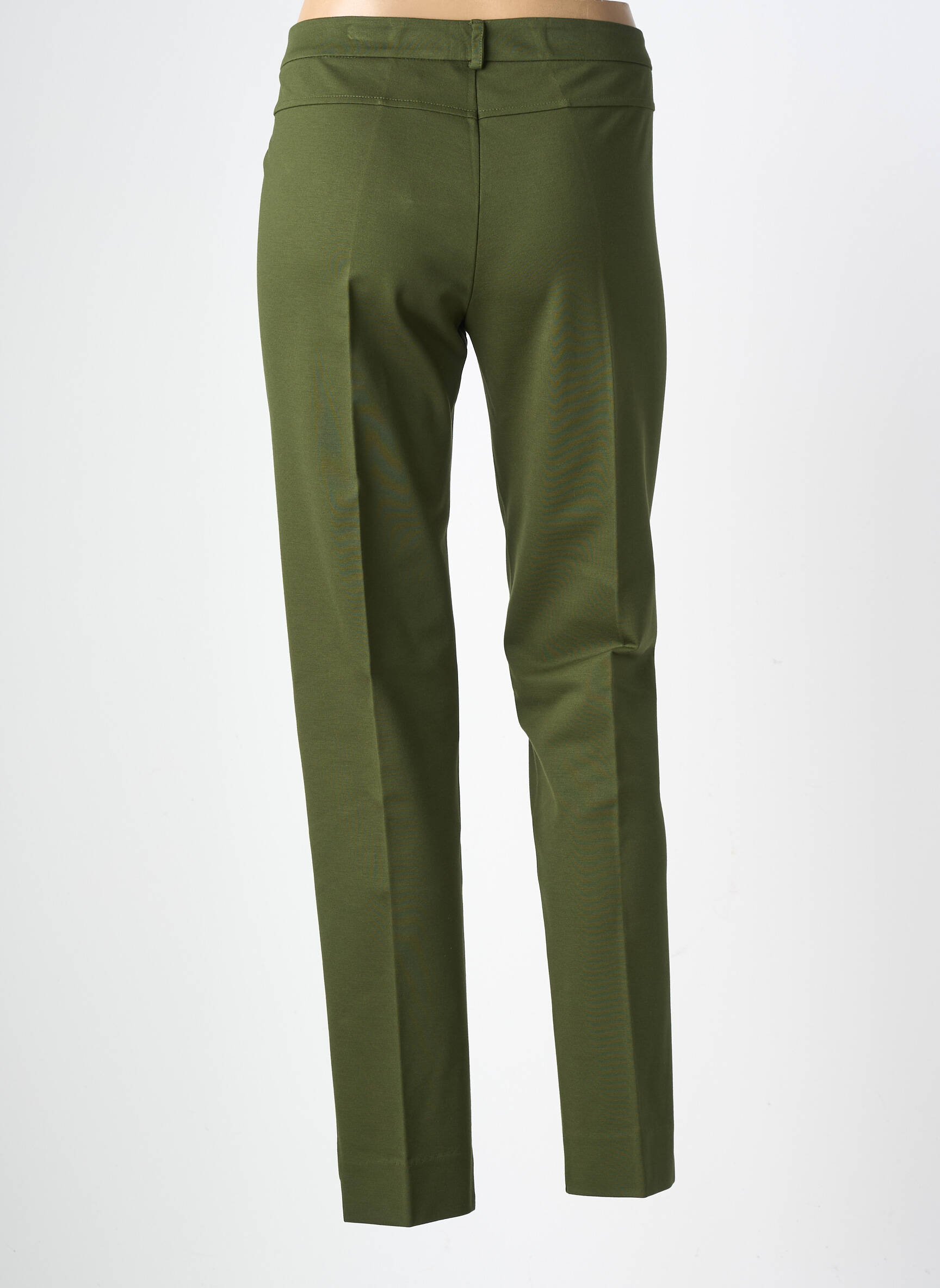 Pantalon slim talie elastică mărime normală verde MARIA BELLENTANI femeie