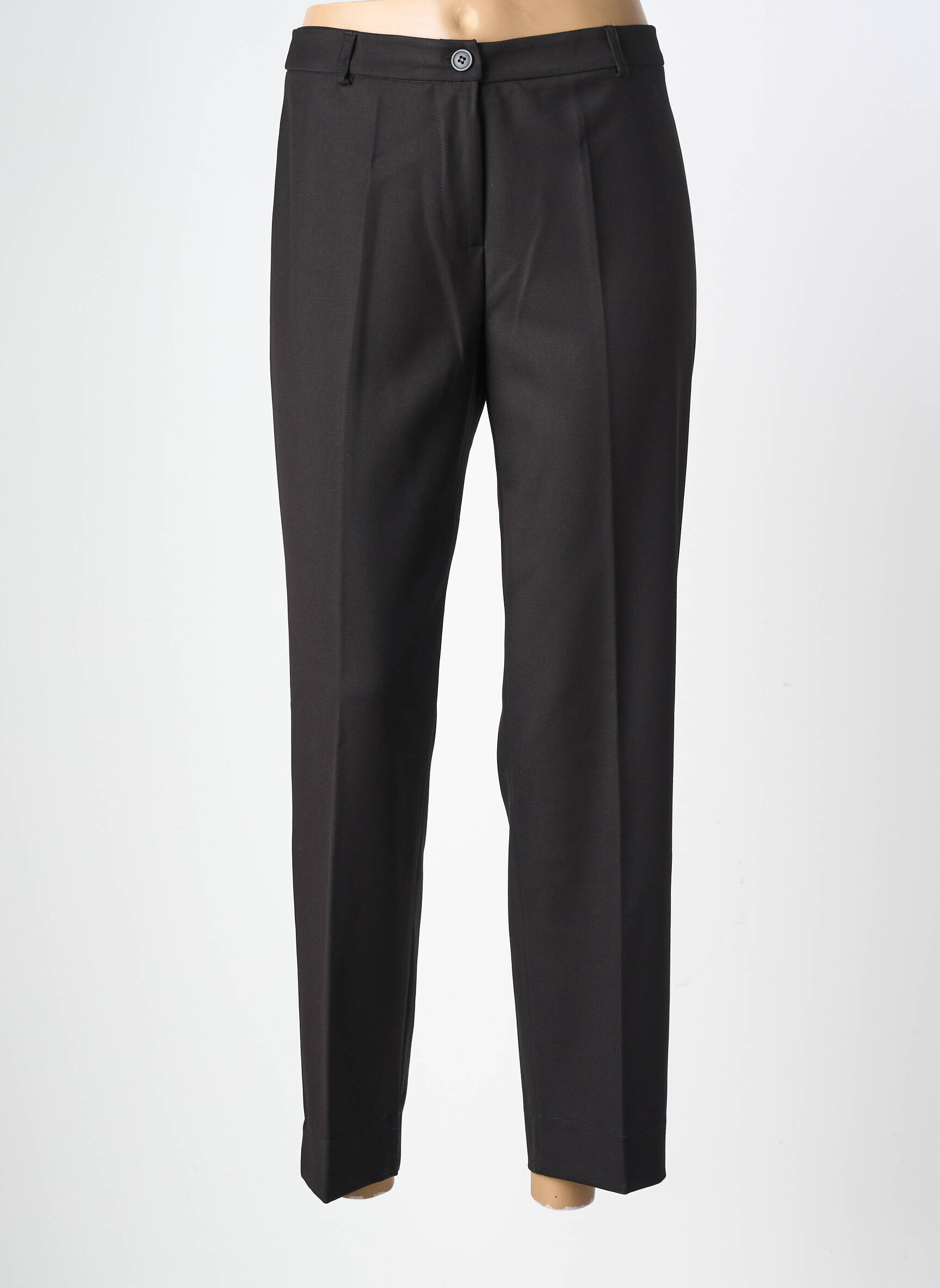 Pantalon drept țesătură crep mărime normală negru MARIA BELLENTANI femeie