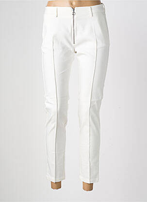 Pantalon 7/8 elasticitate mărime normală alb REIKO femeie