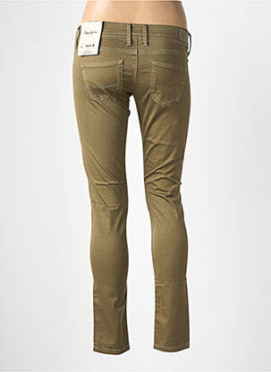 Pantalon slim țesătură poplin mărime normală verde PEPE JEANS femeie