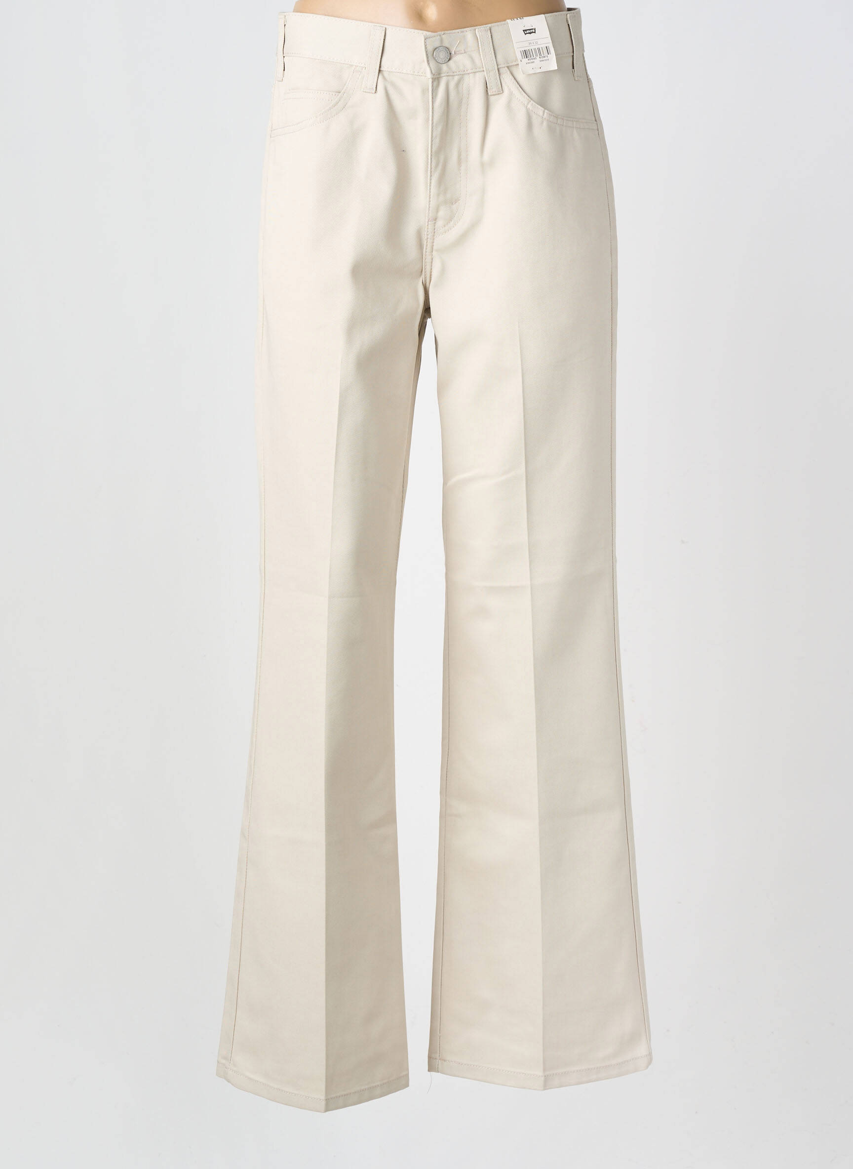 Pantalon larg închidere cu fermoar sub clapetă cu nasturi mărime normală bej LEVI'S femeie
