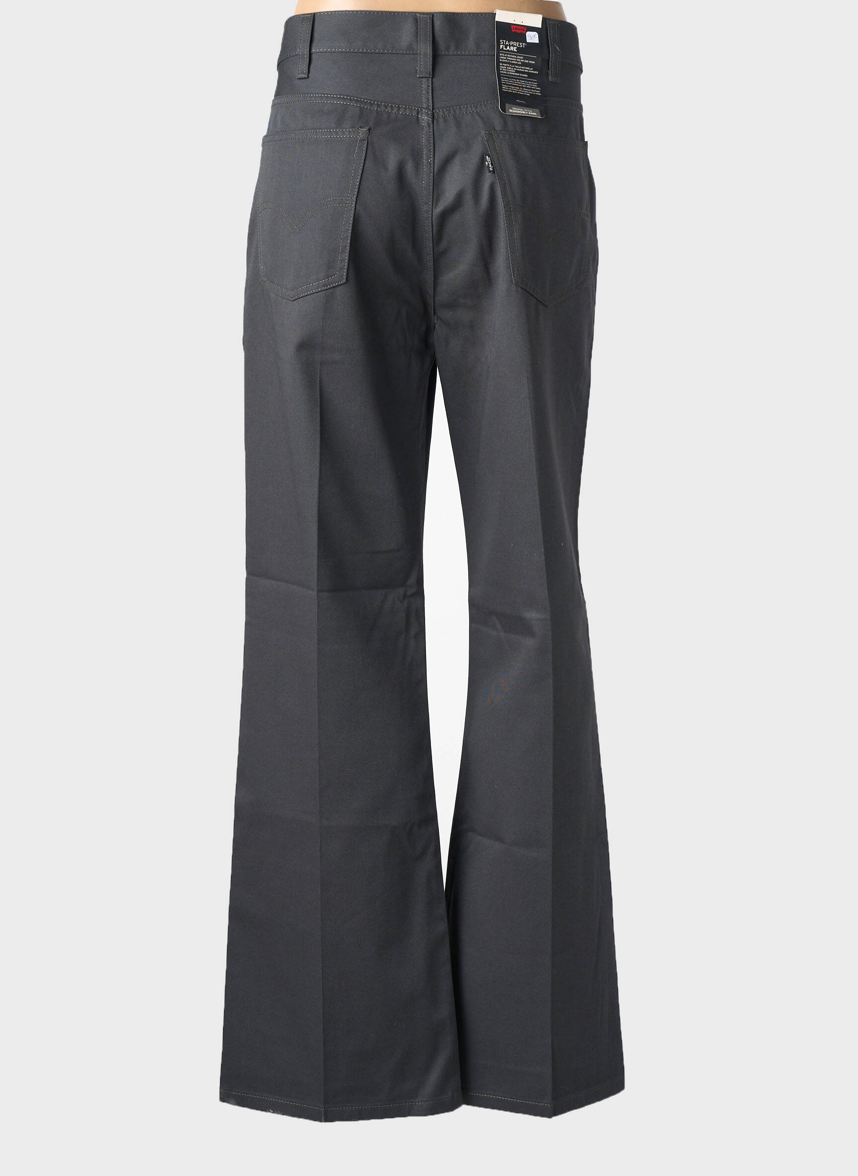 Pantalon larg închidere cu fermoar sub clapetă cu nasturi mărime normală negru LEVI'S femeie