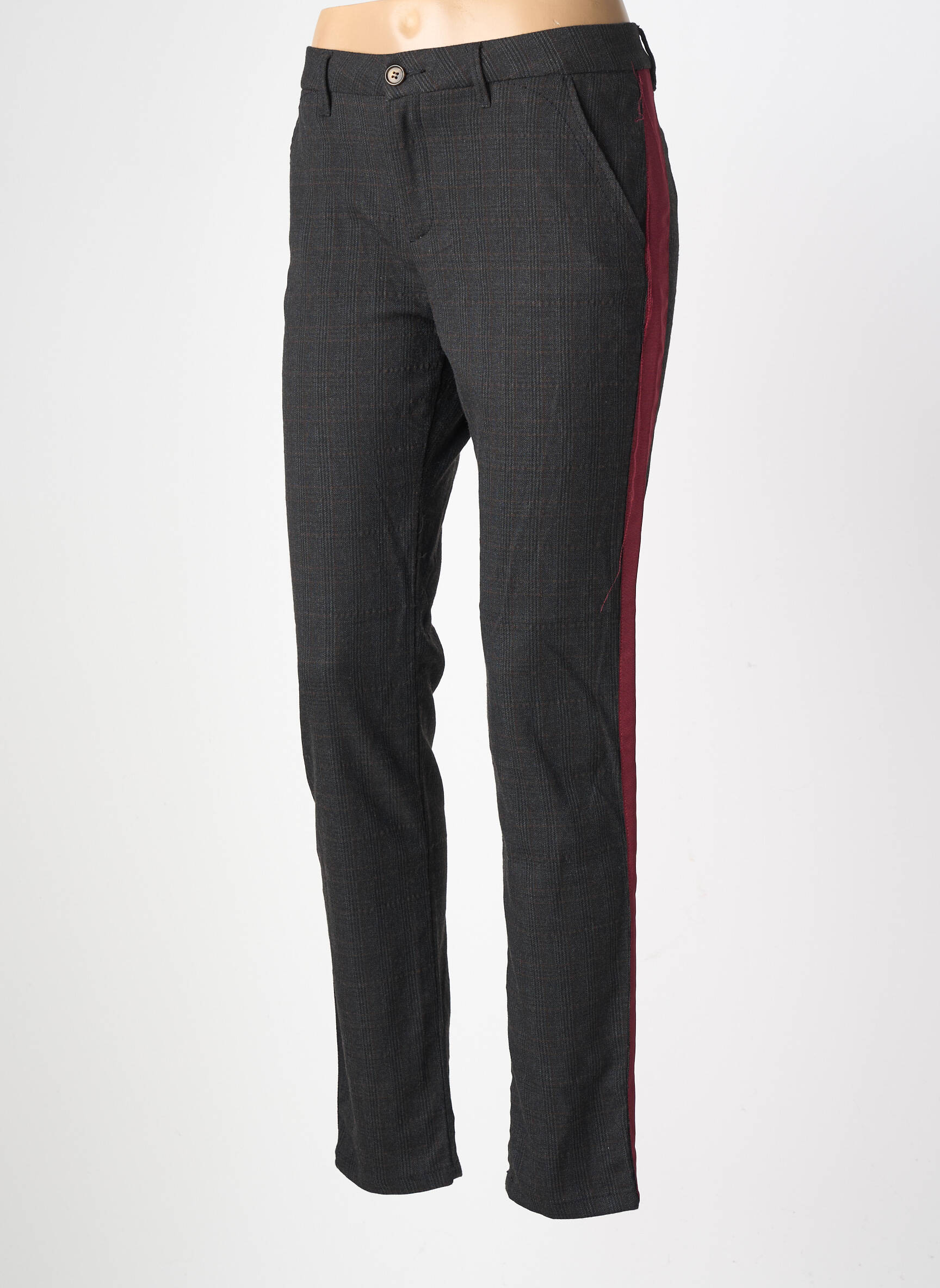 Pantalon chino elasticitate mărime normală gri REIKO femeie