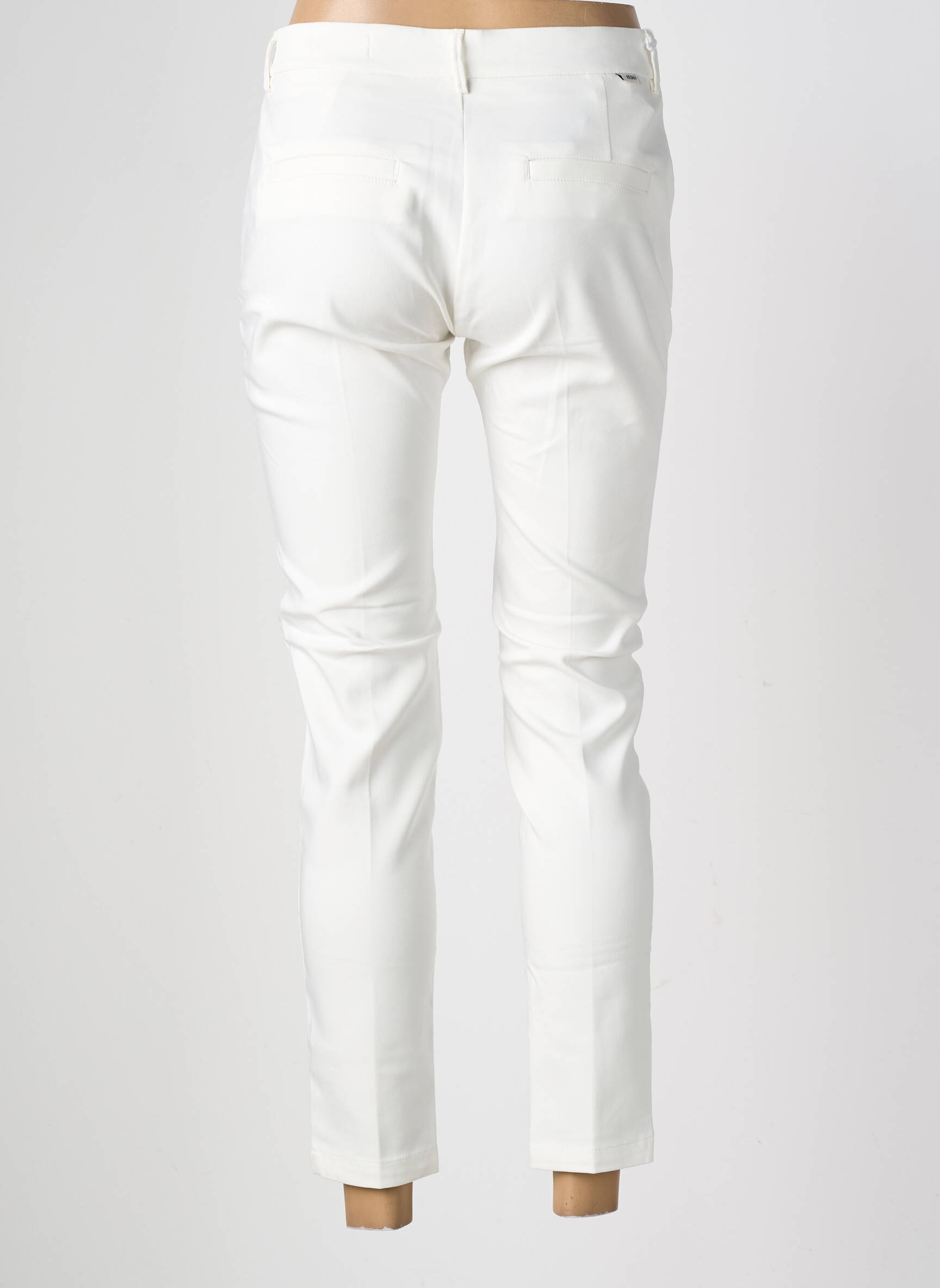 Pantalon 7/8 elasticitate mărime normală alb REIKO femeie