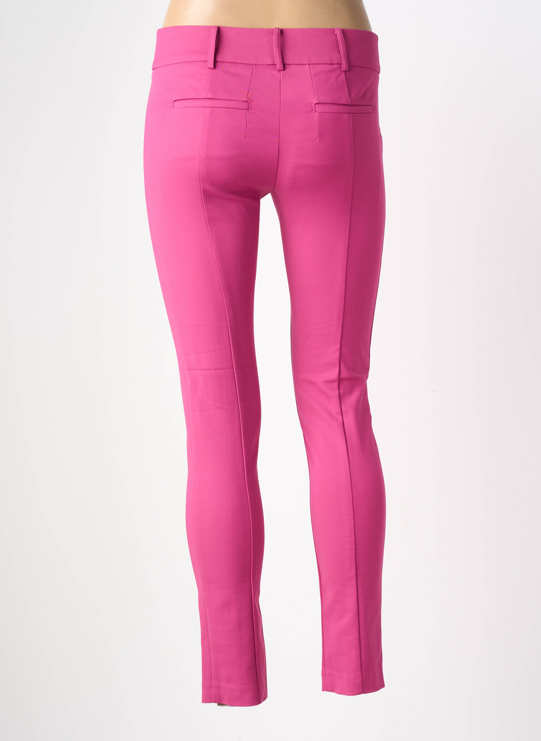 Pantalon slim țesătură poplin mărime normală roz PATRIZIA PEPE femeie