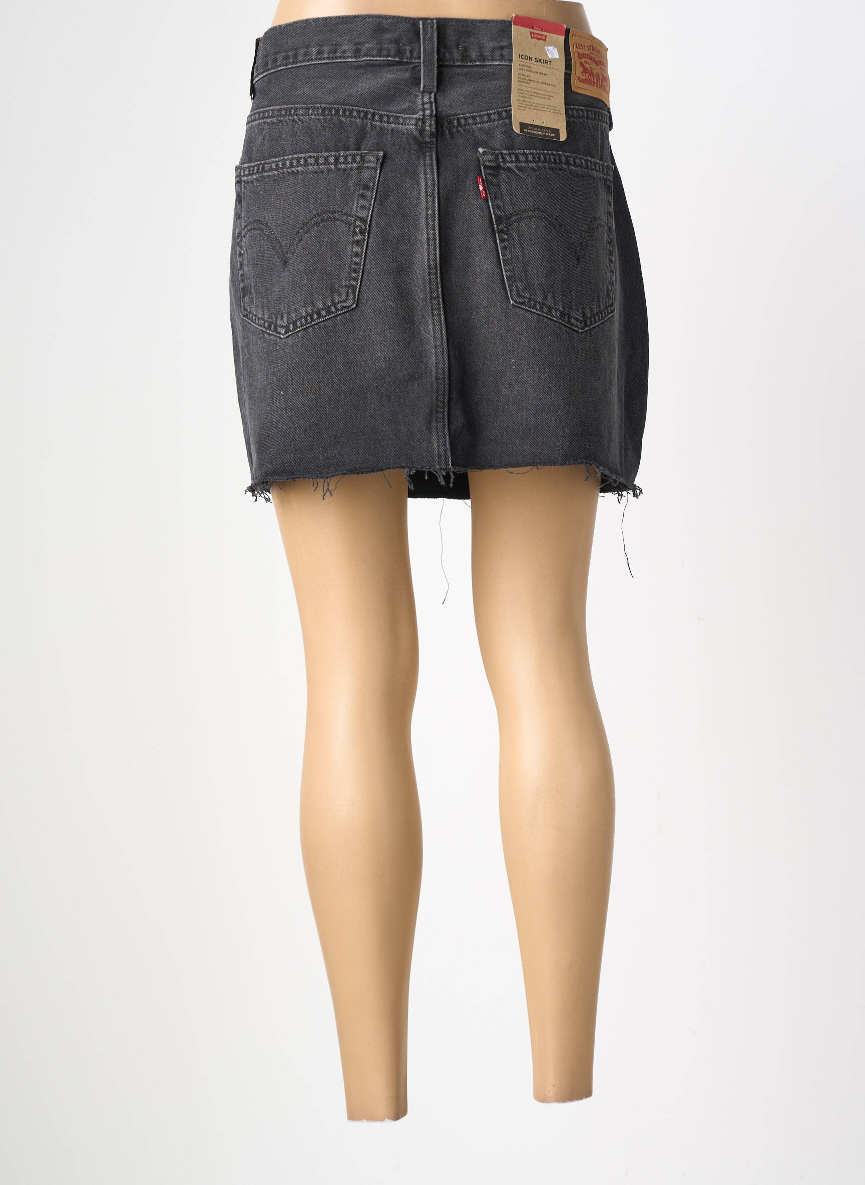 Șort țesătură denim mărime normală gri LEVI'S femeie