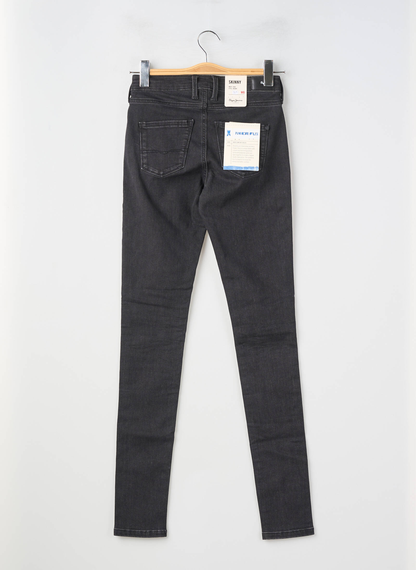 Blugi cu croială slim elasticitate mărime normală negru PEPE JEANS femeie