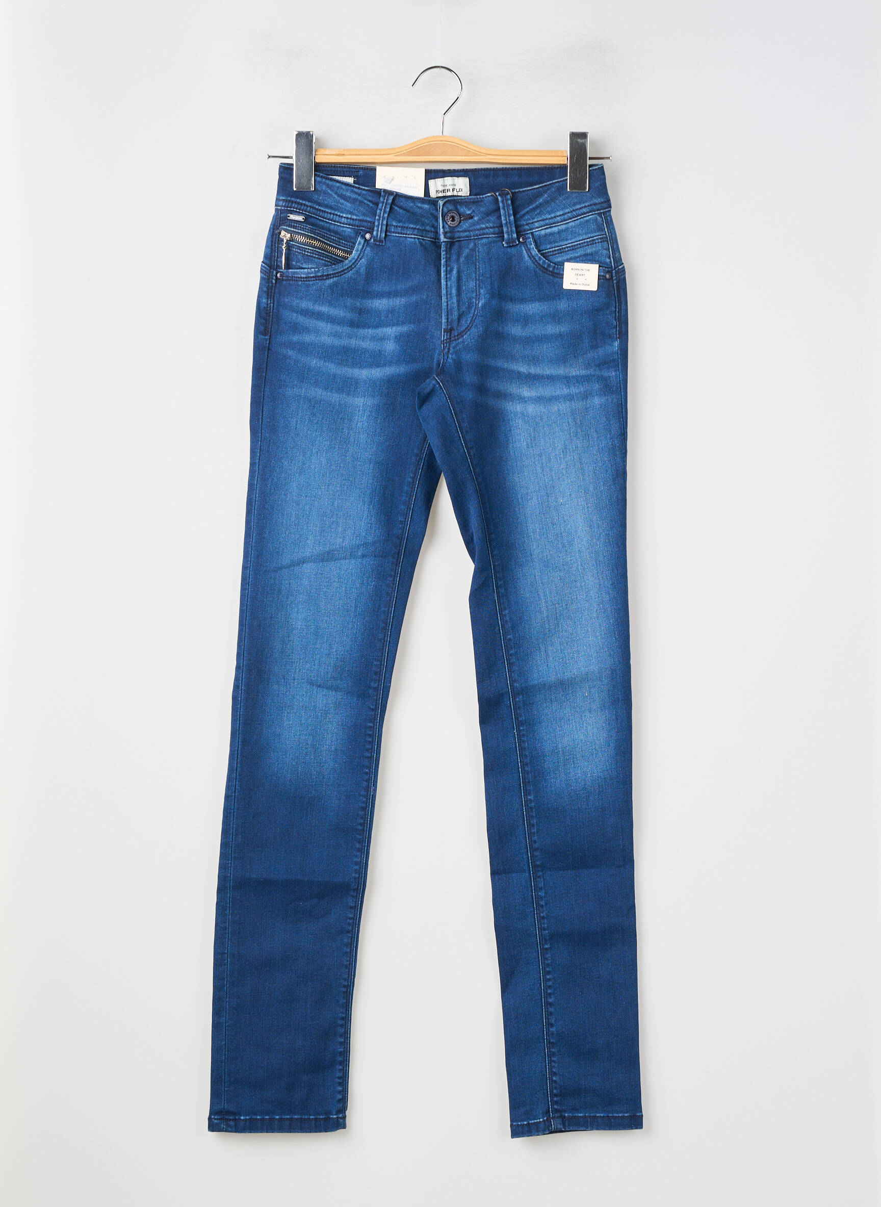 Blugi cu croială slim elasticitate mărime normală albastru PEPE JEANS femeie