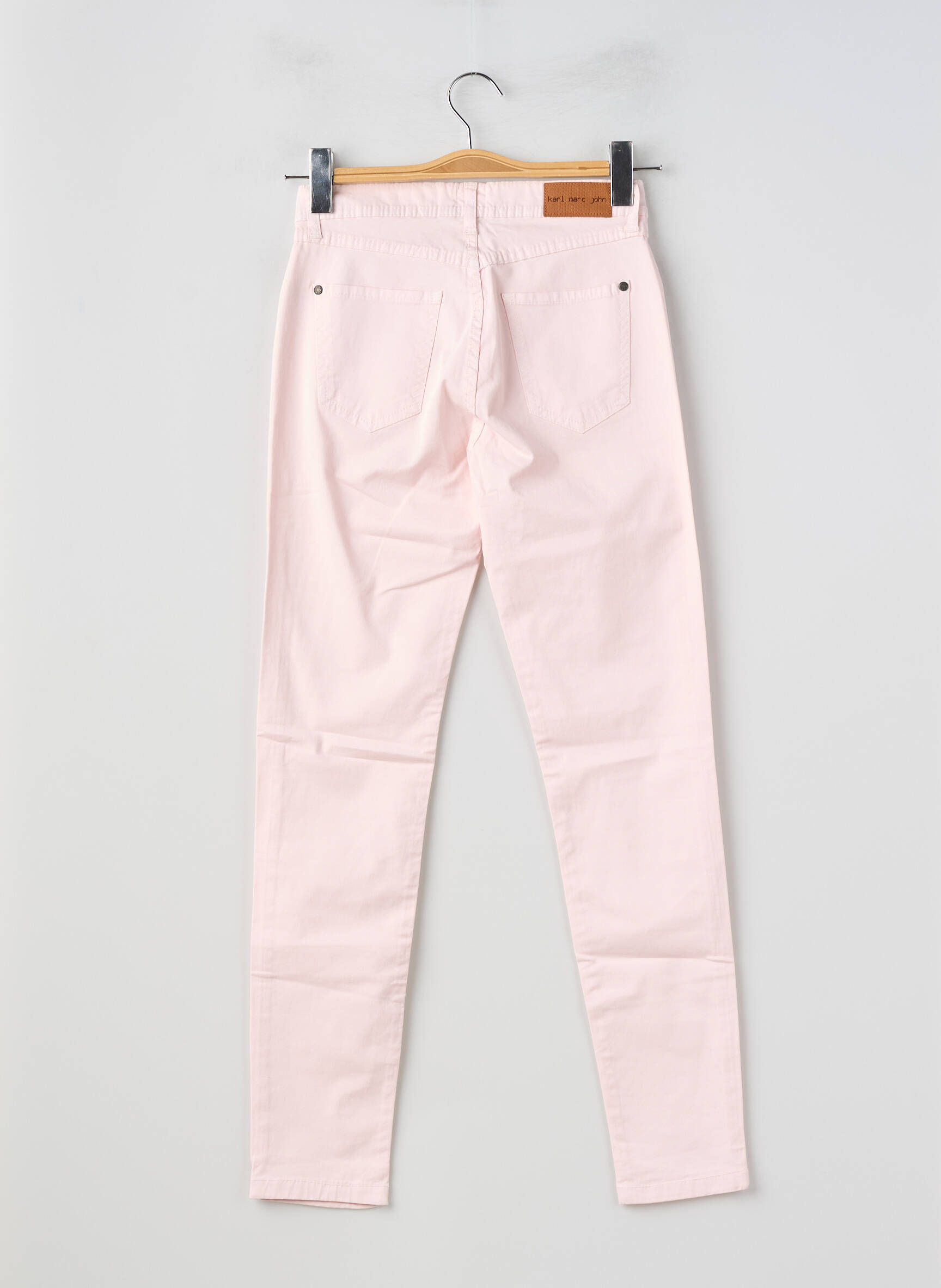 Pantalon slim țesătură poplin mărime normală roz KARL MARC JOHN femeie
