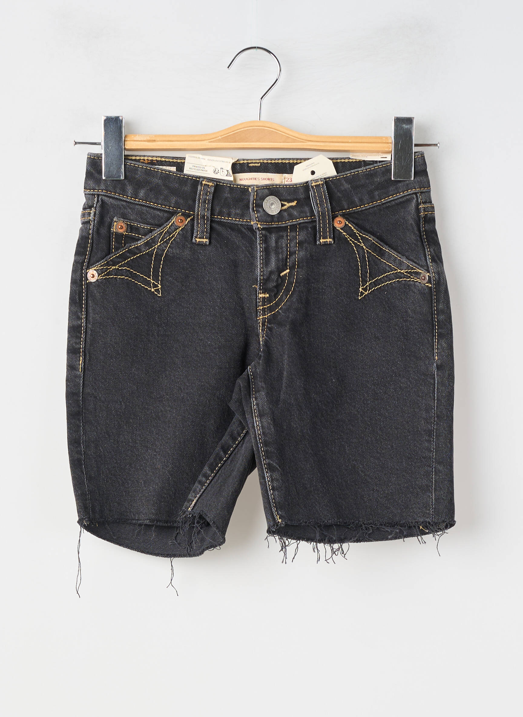 Șort țesătură denim mărime normală negru LEVI'S femeie