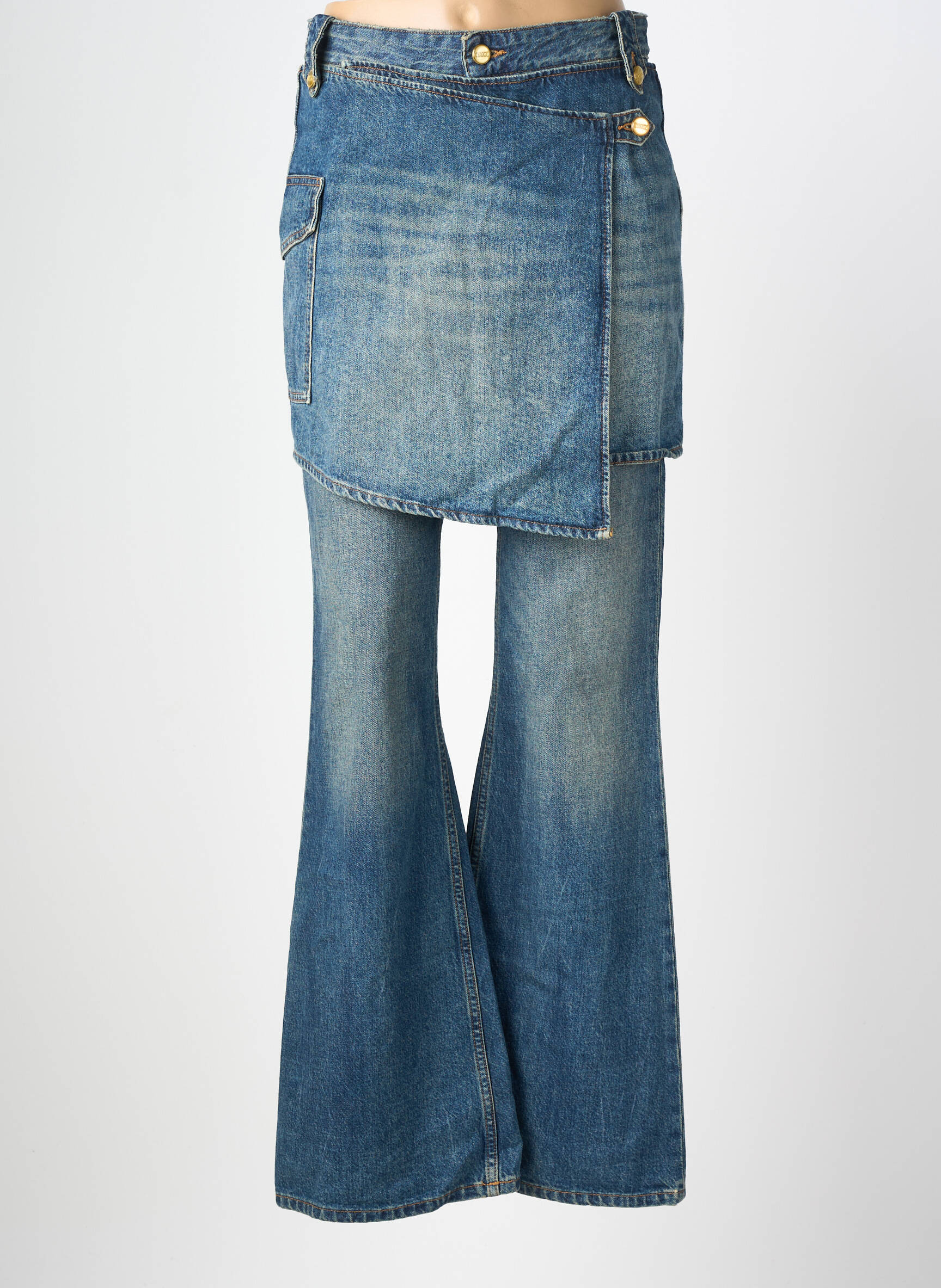 Blugi bootcut mărime normală mărime normală albastru GANNI femeie