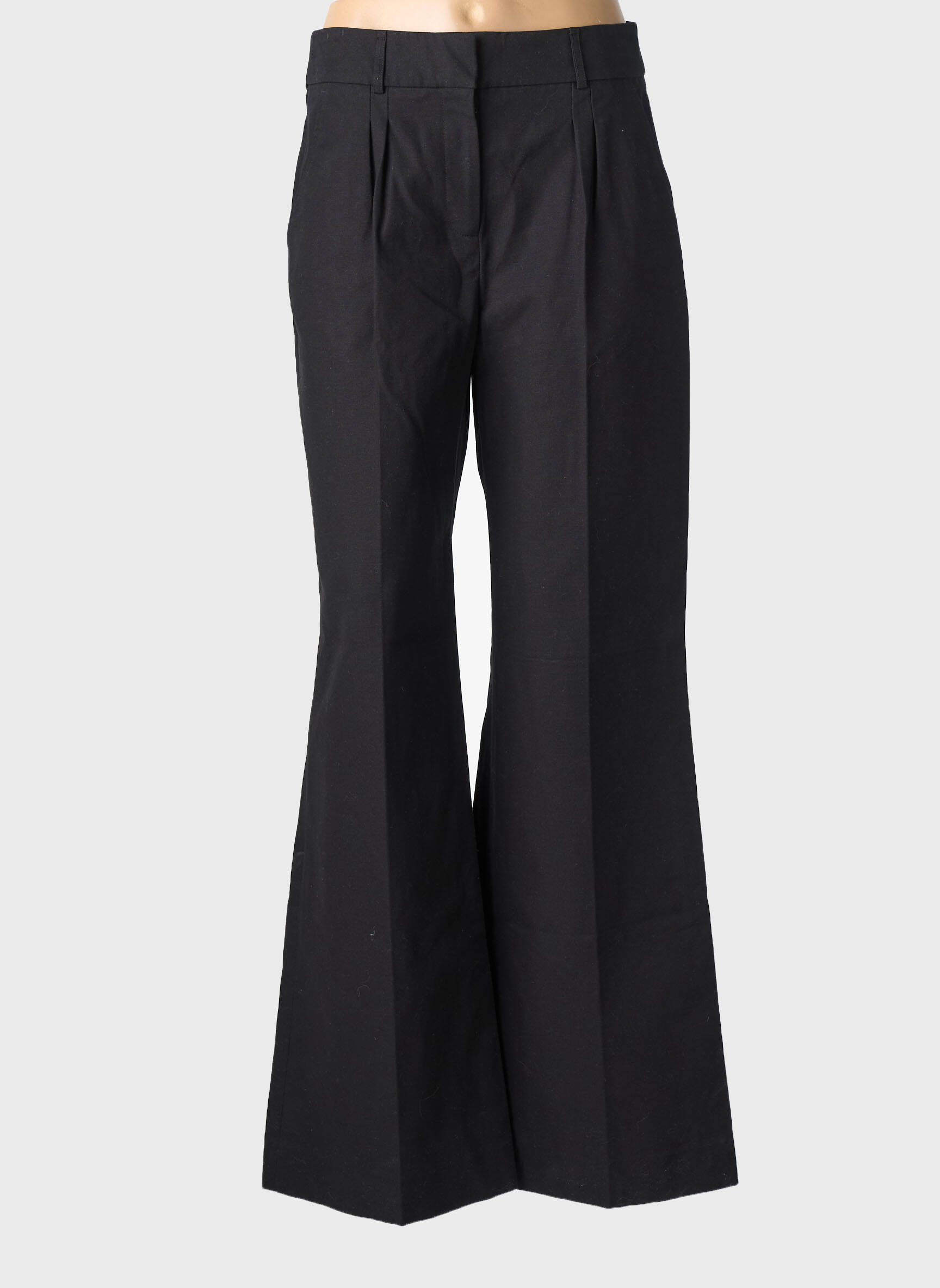 Pantalon evazat elasticitate mărime normală negru ROUJE femeie