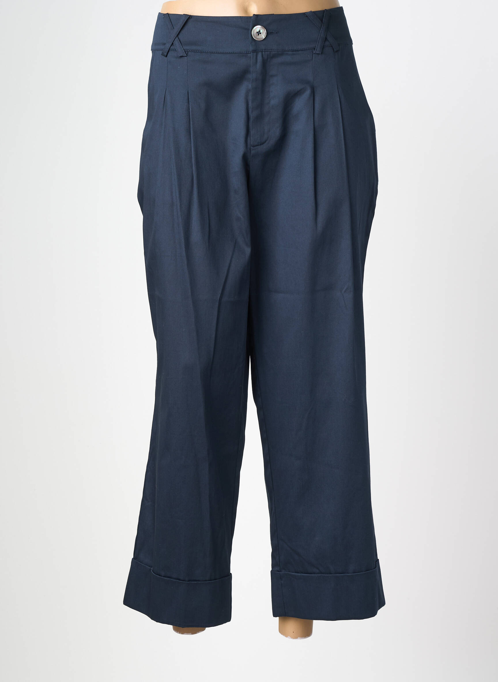 Pantalon drept elasticitate mărime normală albastru HANA SAN femeie