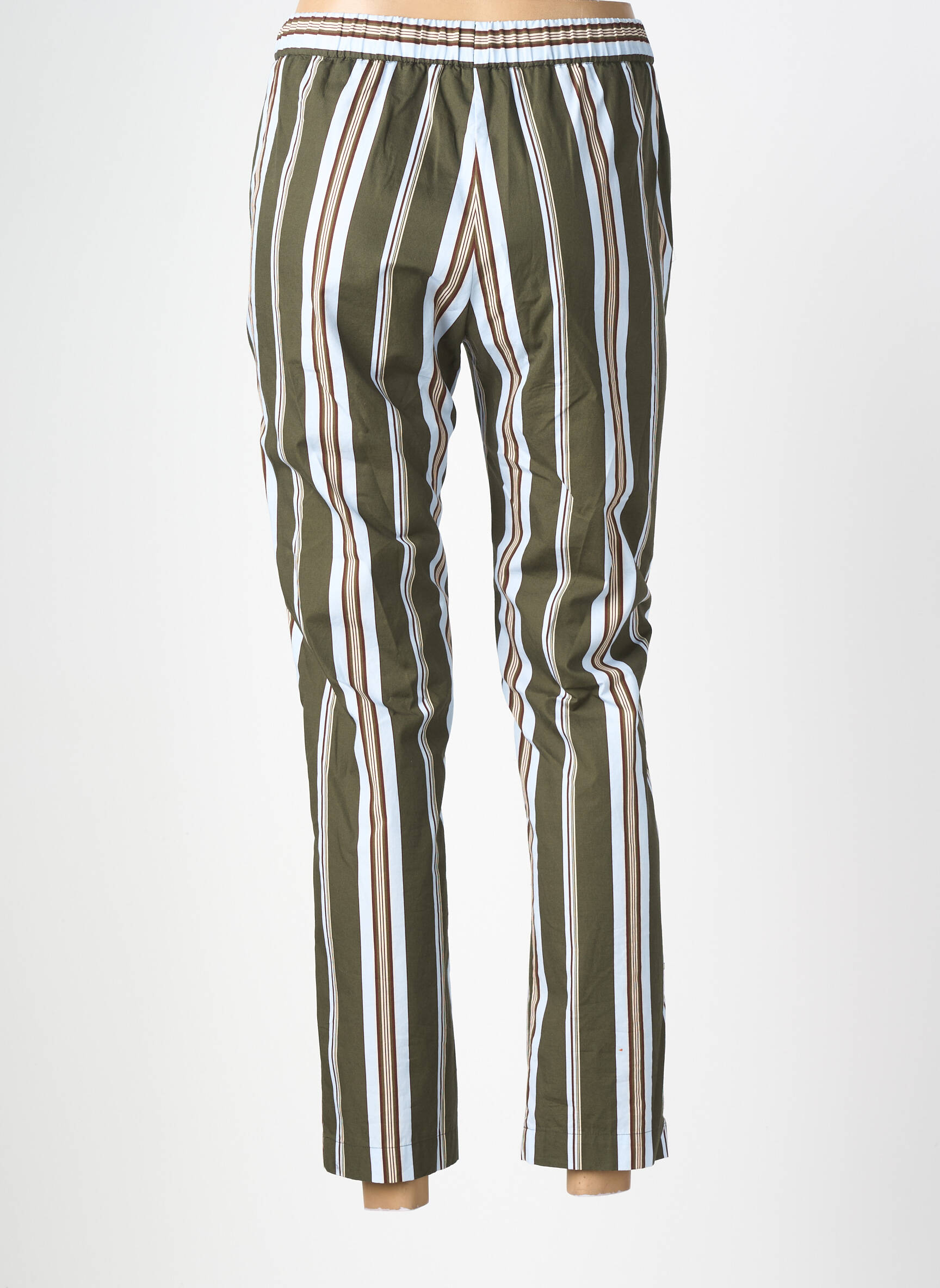 Pantalon drept elasticitate mărime normală verde DIEGA femeie