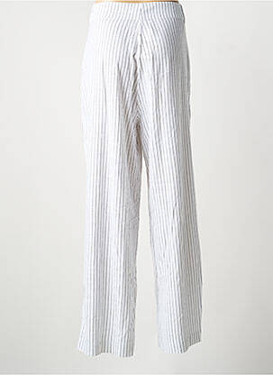 Pantalon larg țesătură crep talie înaltă alb BARBOUR femeie