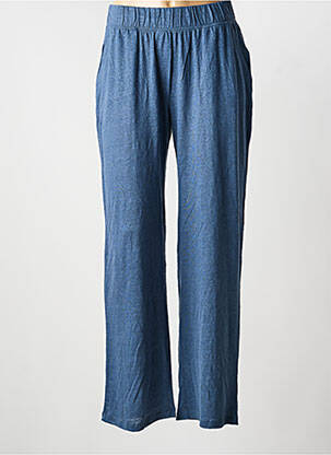 Pantalon drept elasticitate mărime normală albastru MAJESTIC FILATURES femeie