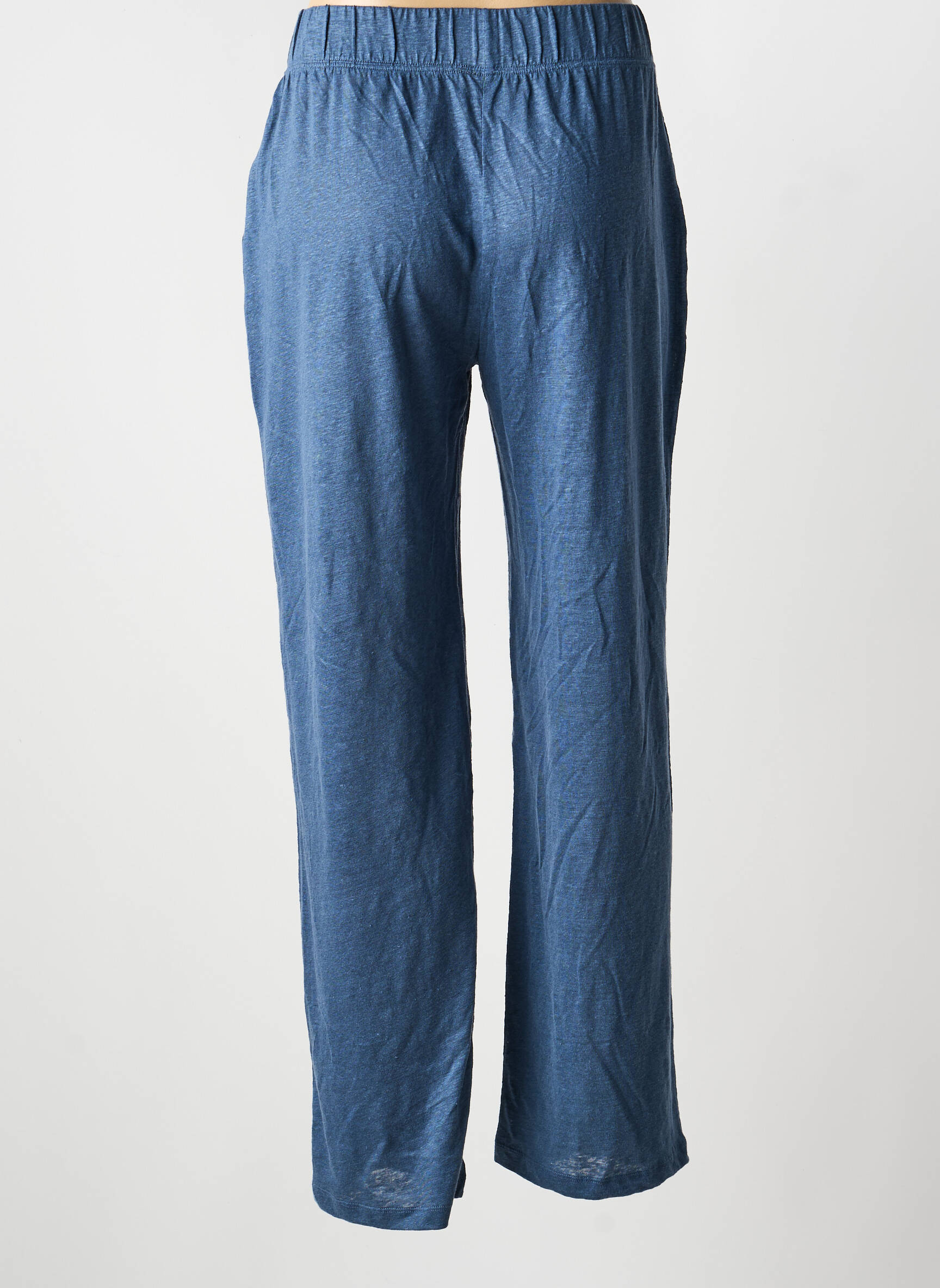 Pantalon drept elasticitate mărime normală albastru MAJESTIC FILATURES femeie