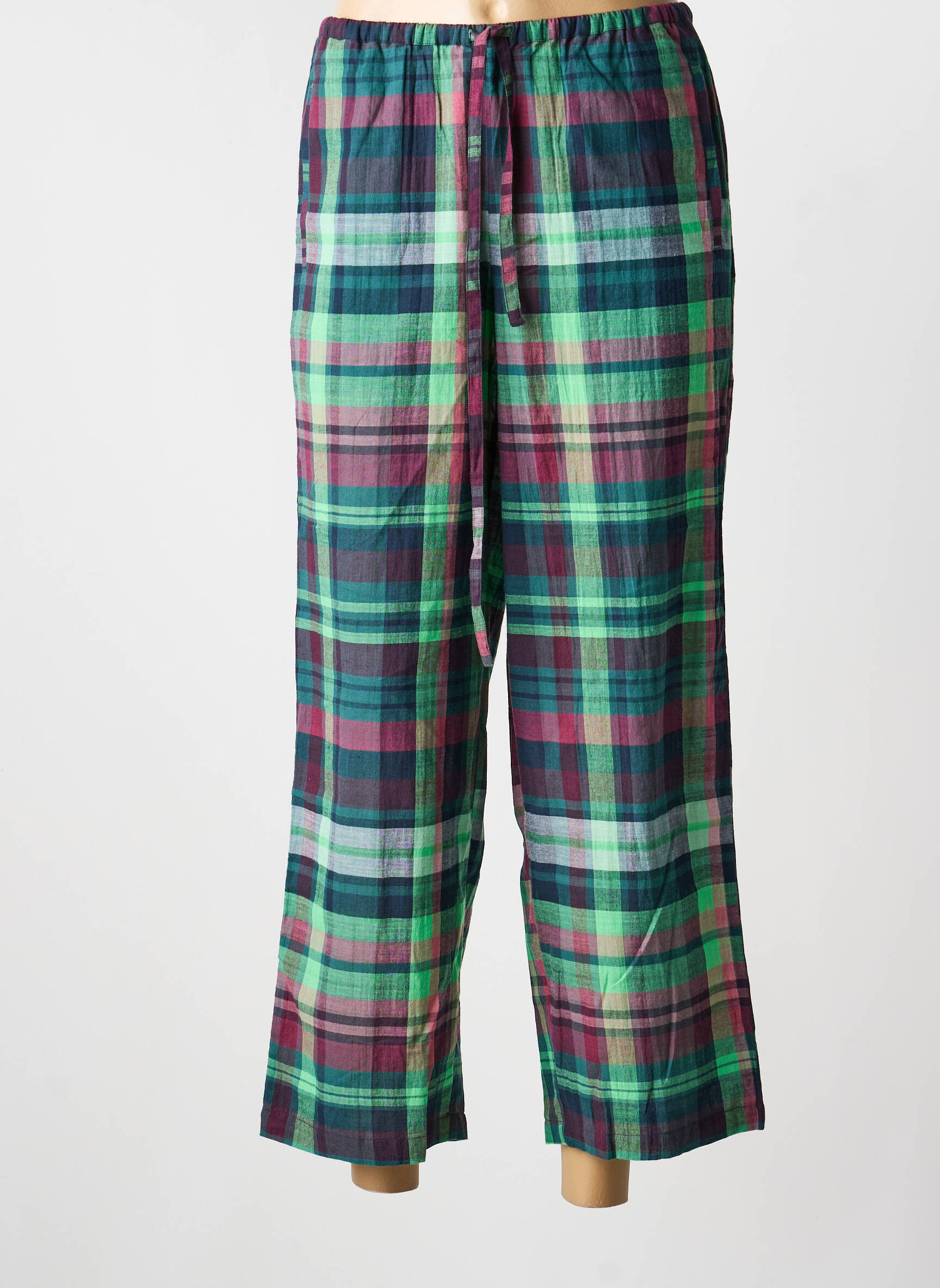 Pantalon 7/8 talie elastică mărime normală verde DIEGA femeie