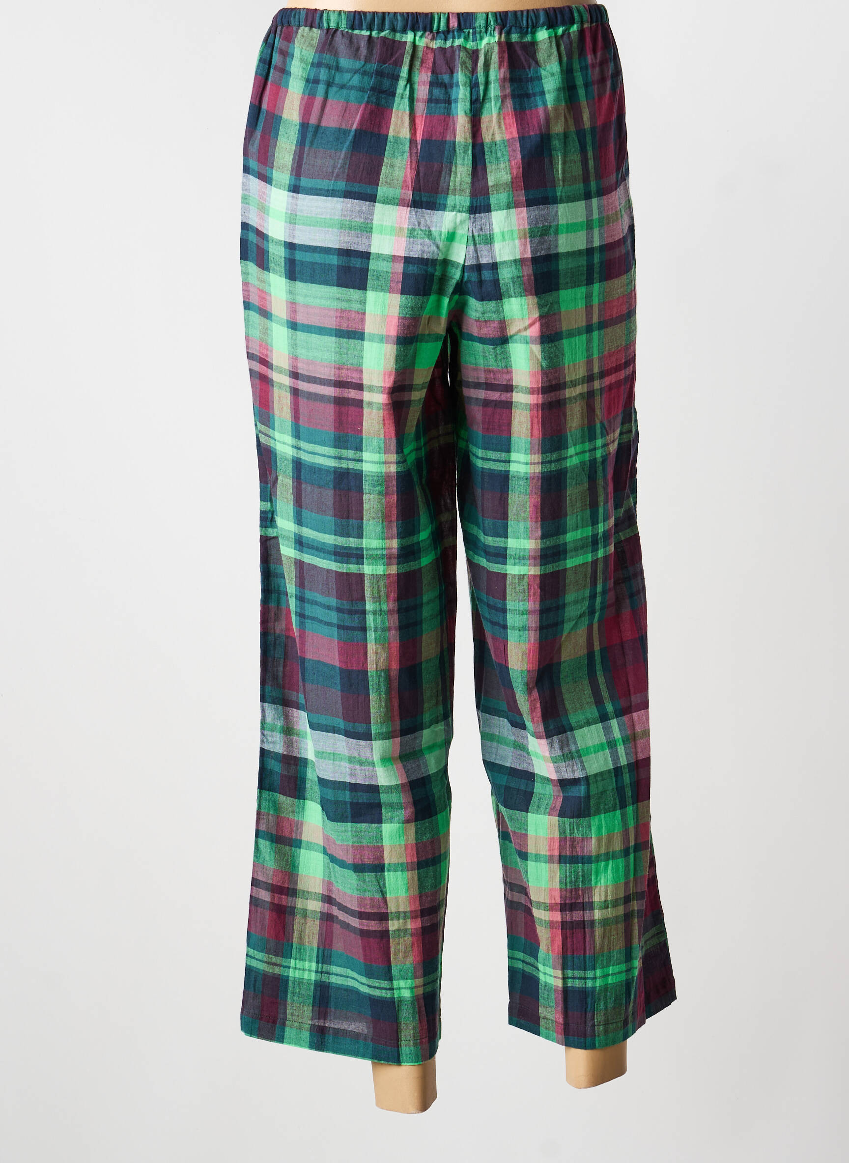 Pantalon 7/8 talie elastică mărime normală verde DIEGA femeie