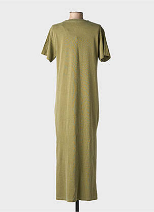 Rochie lungă mâneci scurte mâneci scurte verde NEWTONE femeie