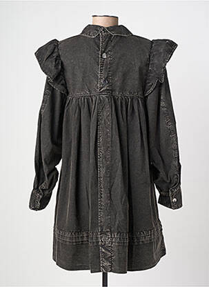 Rochie scurtă croială evazată mâneci lungi negru GANNI femeie