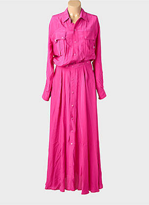 Rochie lungă mâneci lungi mâneci lungi roz ESSENTIEL ANTWERP femeie