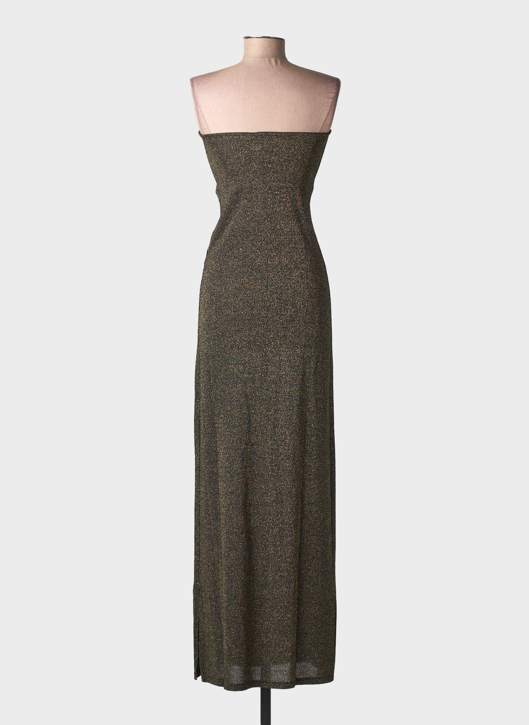 Rochie lungă fără mâneci fără mâneci auriu BELIZA femeie