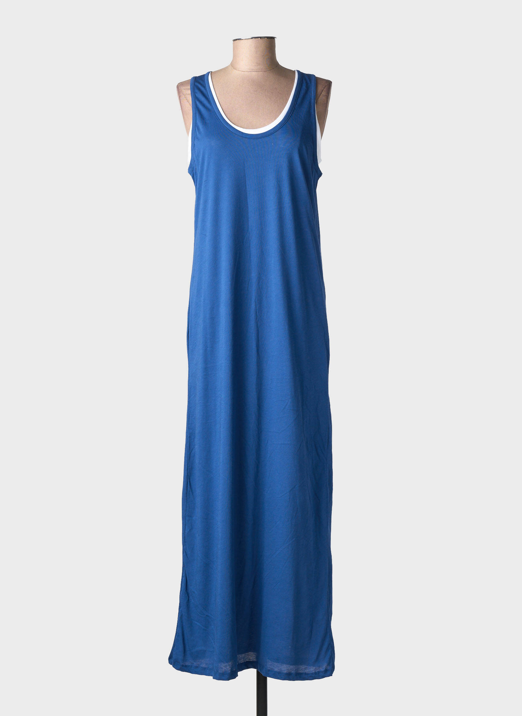 Rochie lungă fără mâneci fără mâneci albastru MAJESTIC FILATURES femeie